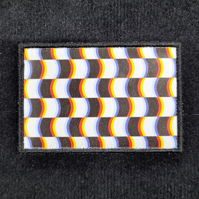 Printed Morale Patches - Trippy Optical Illusion Velcro Morale Patch