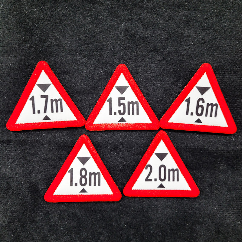 Printed Morale Patches - Height Limit Sign Velcro Morale Patch - Singapore Series