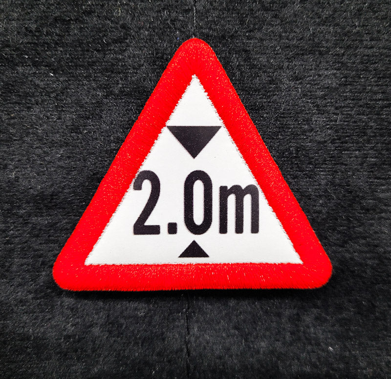 Printed Morale Patches - Height Limit Sign Velcro Morale Patch - Singapore Series