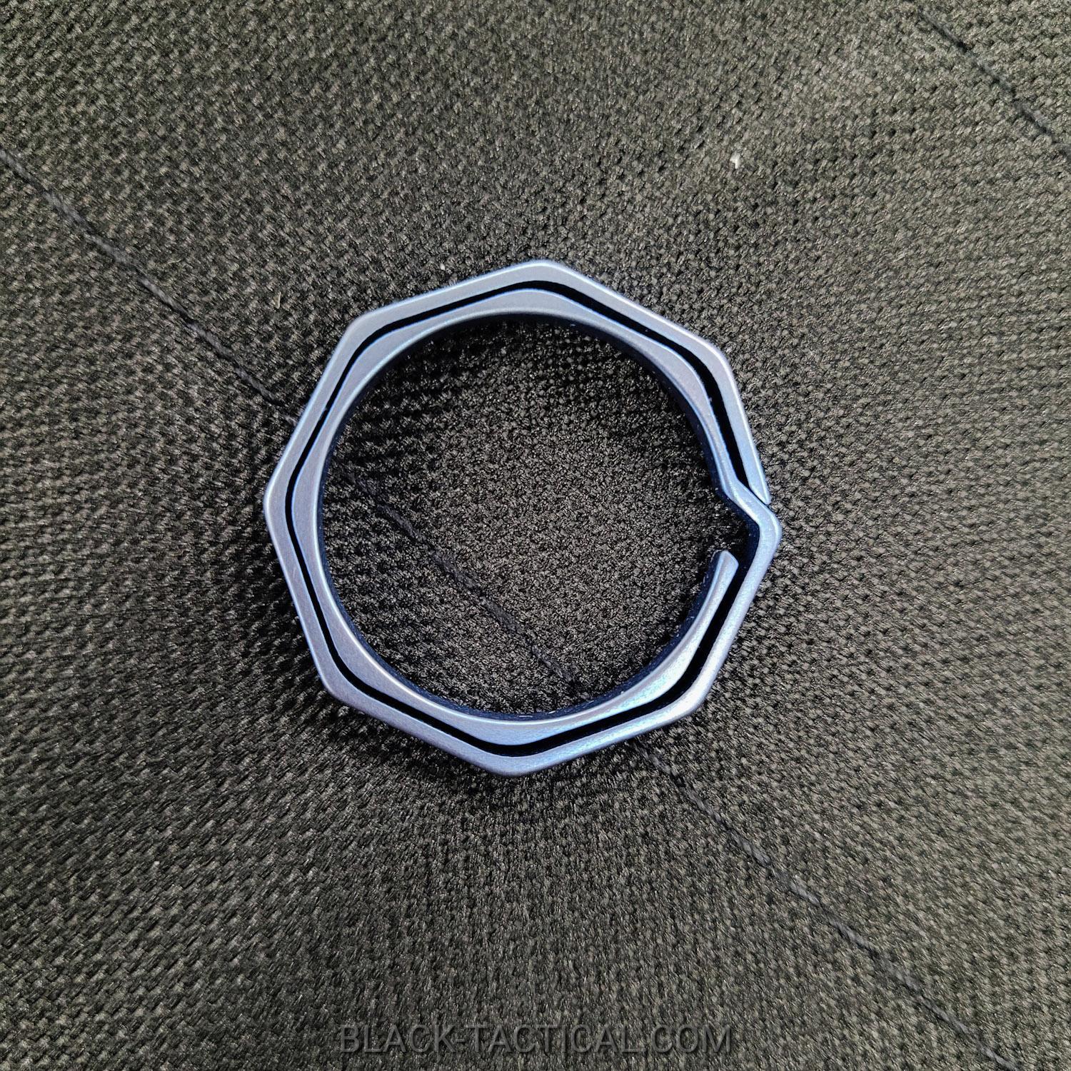 Titanium Octagon Bagua Heat Treated Key Ring