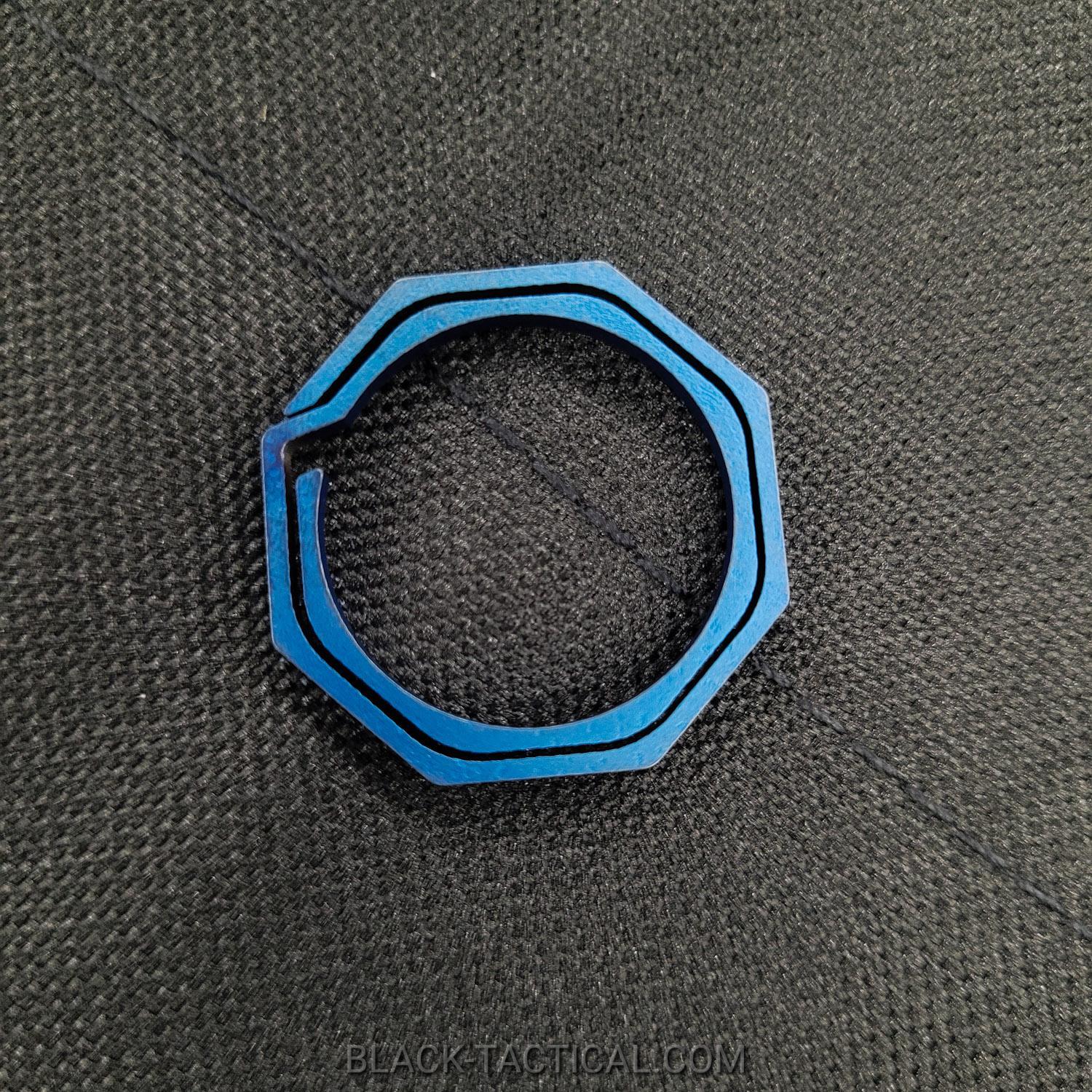 Titanium Octagon Bagua Heat Treated Key Ring