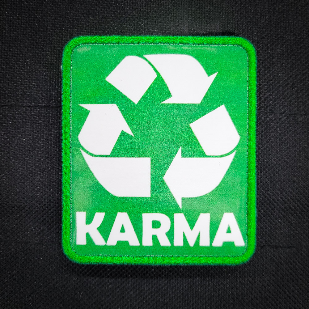 Printed Morale Patches - Karma Velcro Morale Patch