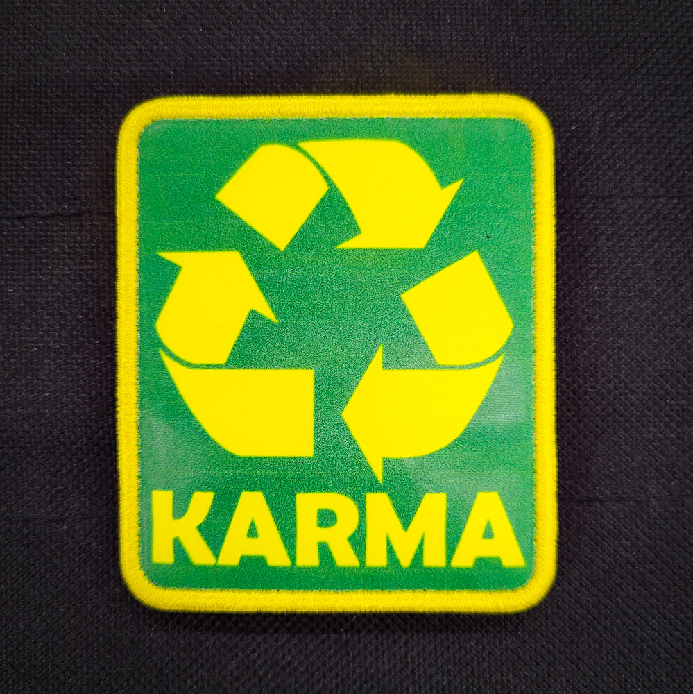 Printed Morale Patches - Karma Velcro Morale Patch