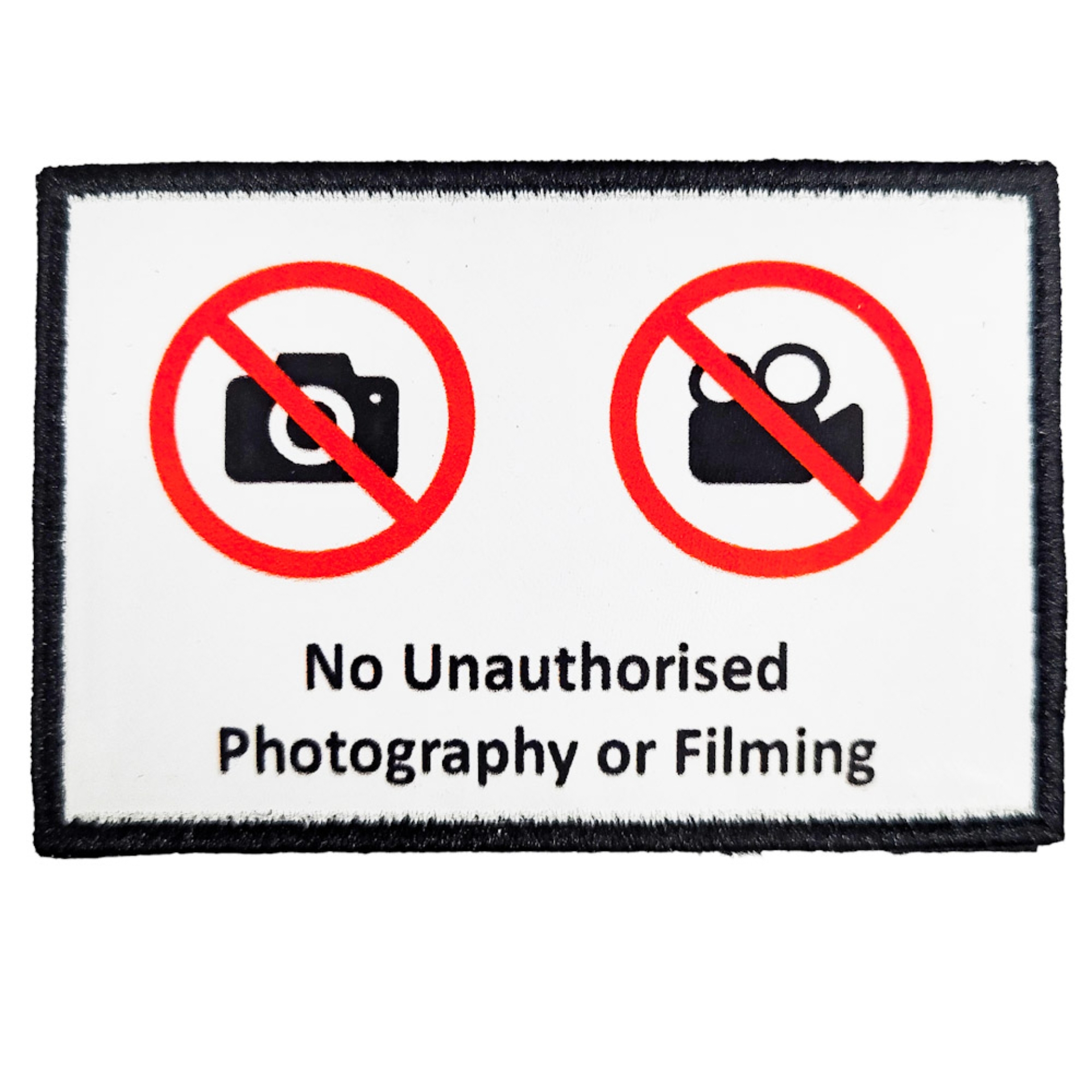 Printed Morale Patches - No Photography Sign Velcro Morale Patch - Singapore Series