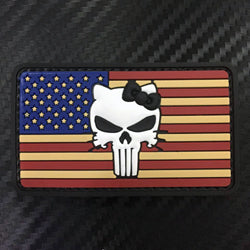 Rubber Patch - US Flag Kitty Punisher