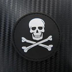 Rubber Patch - Pirate Skull Round Large