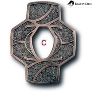 Dragon Steel - (SP-01P-12P) Katana Tsuba with Copper Coating