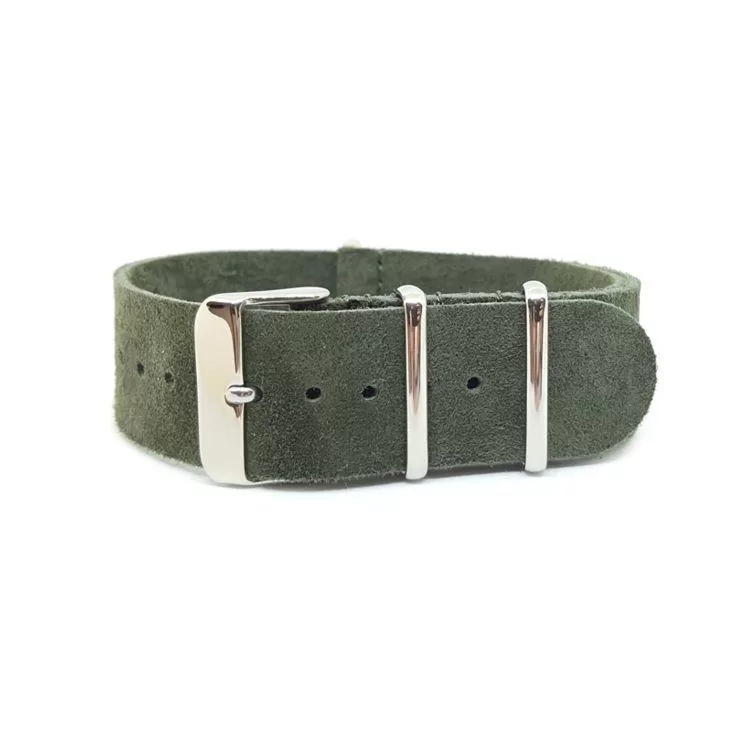 Genuine Soft Leather NATO Watch Strap 22mm