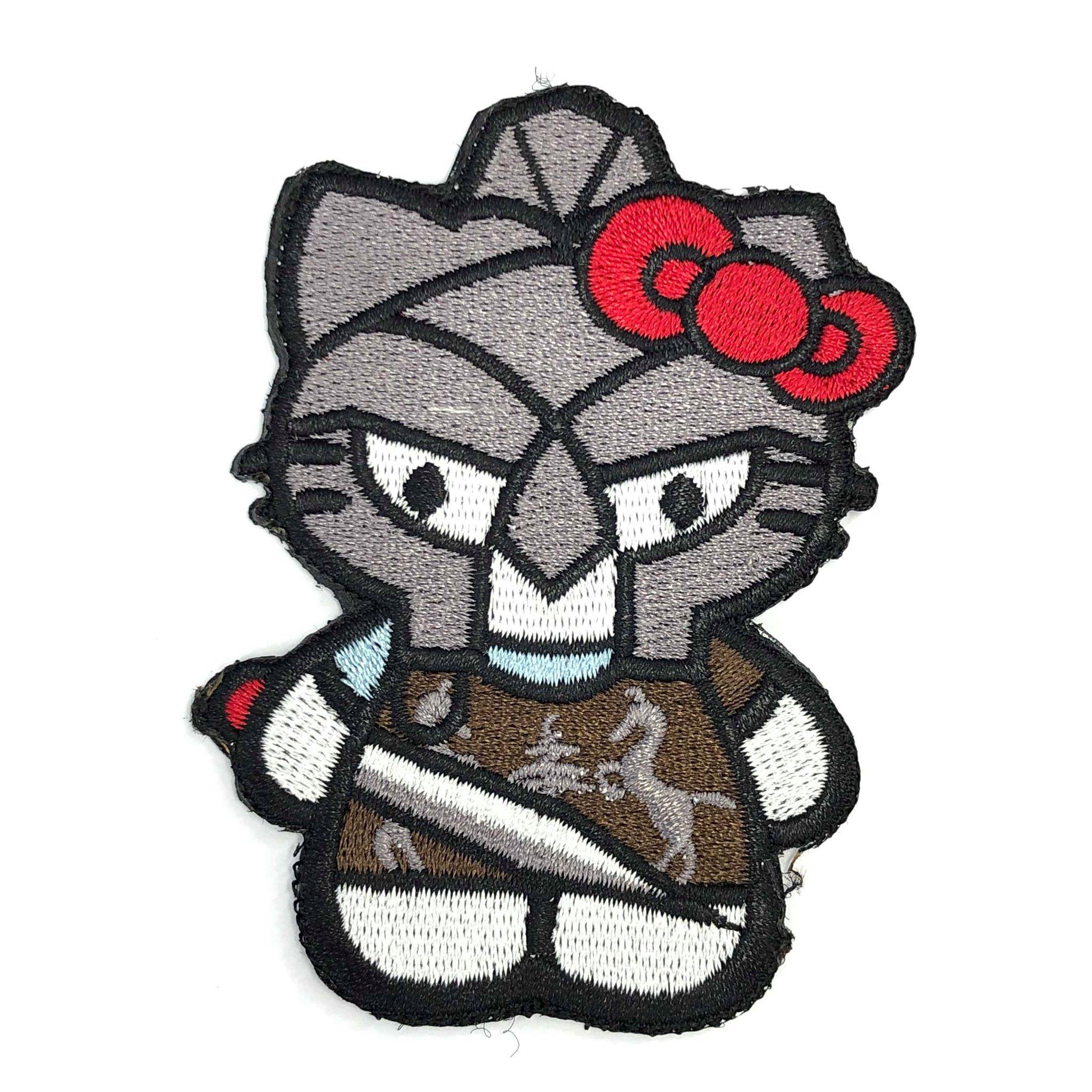 Embroidery Patch - HK Spartan Kitty - Black-Tactical.com