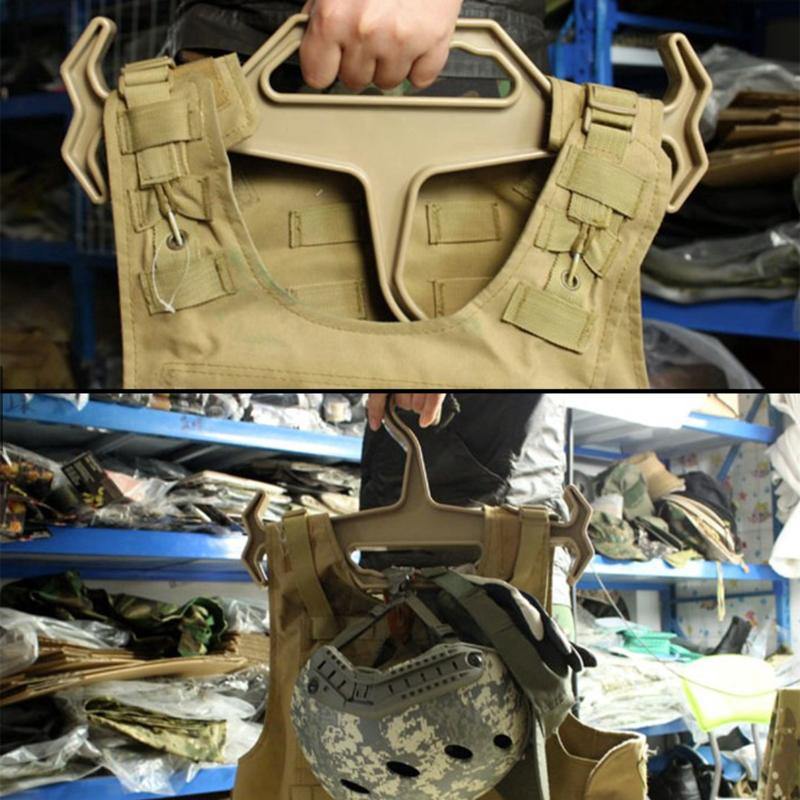 [2 Pack] Heavy Duty Hangers for Law Enforcement Gear - Heavy Load Capacity  Body Armor Hanger - Weight Dispersing Hanger for Tactical Gear 