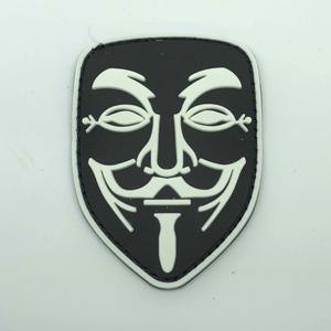 Rubber Patch - V for Vendetta (Glow in the Dark) - Black-Tactical.com
