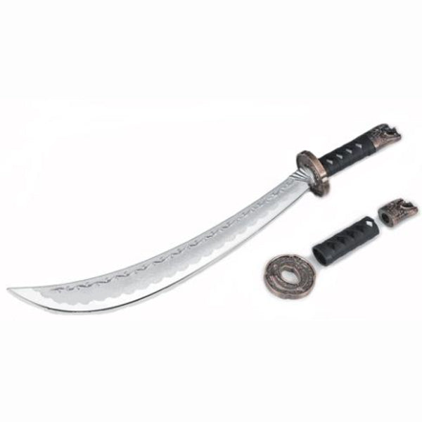 Dragon Steel - (W-215P) Curved Sword II with Silver Coating