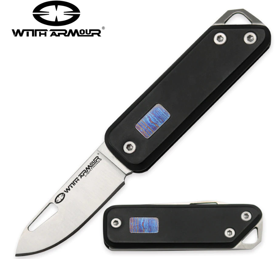WithArmour - Egret 2.35 inch pocket knife Timascus Inlay
