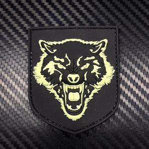 Rubber Patch - Wolf Head - Black-Tactical.com