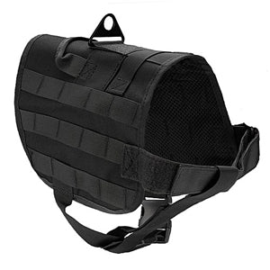 Black Stealth - Pet Tactical Vest Molle Harness (ZJ108)
