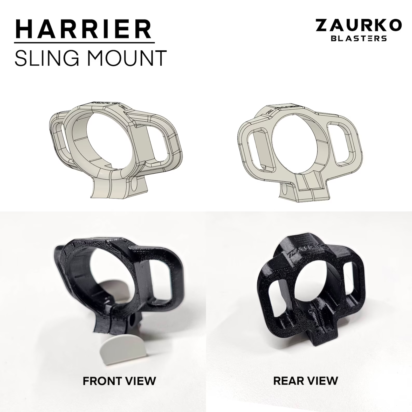 Zaurko Blasters - Harrier Sling Mount (TPU)