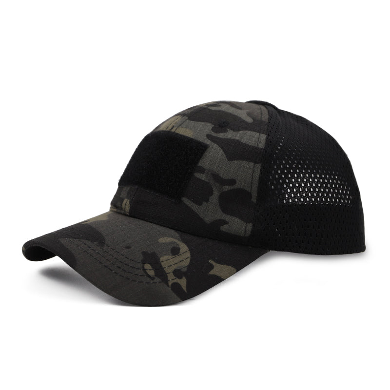 Black Stealth - Velcro Mesh Tactical Cap (Gen 2)