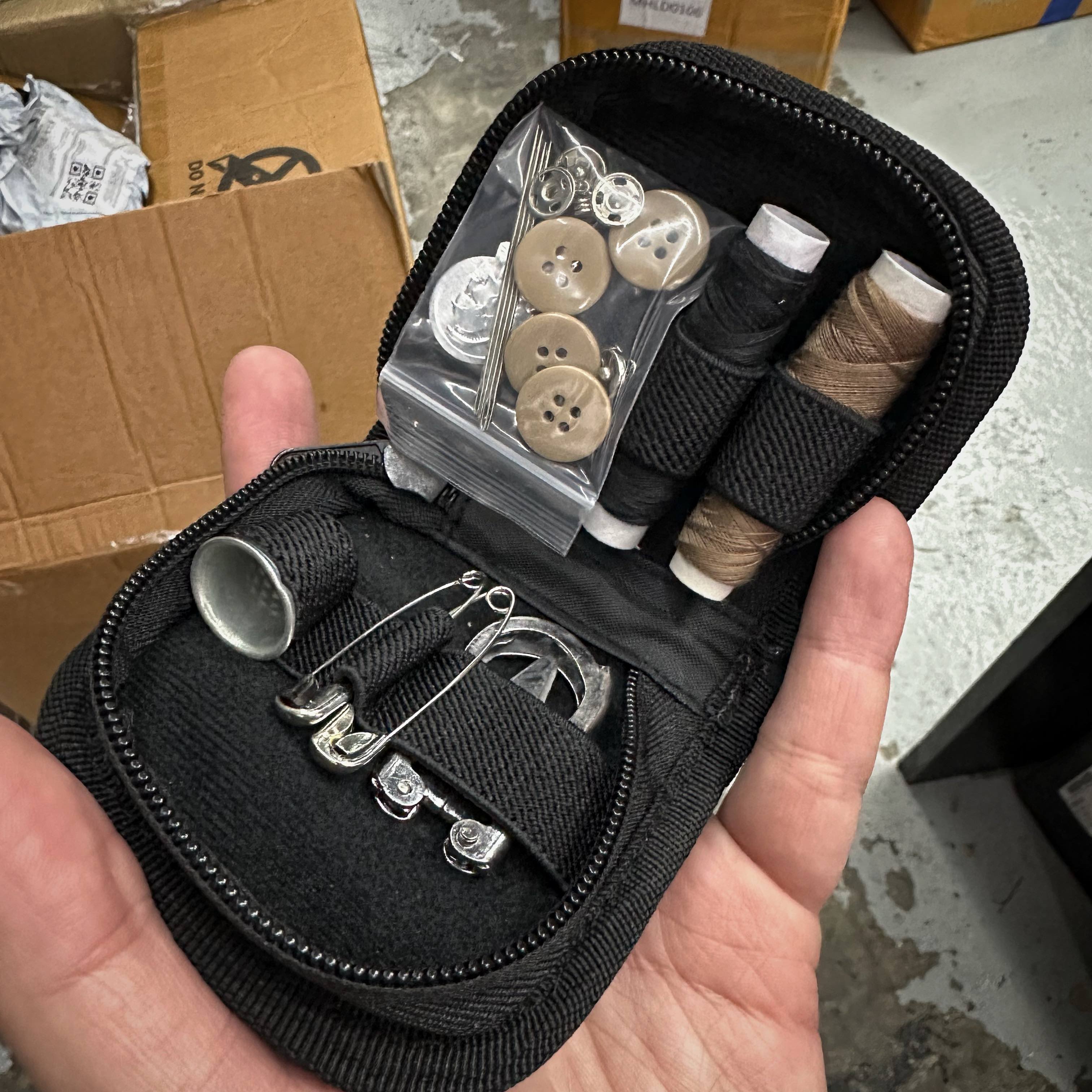Black Stealth Tactical Survival Sewing Kit