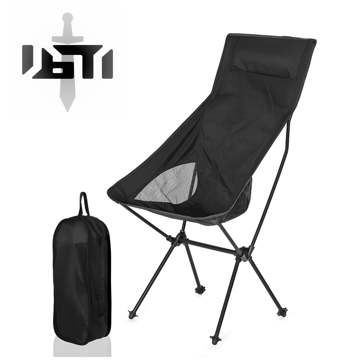 Black Stealth - Folding Compact Field Chair