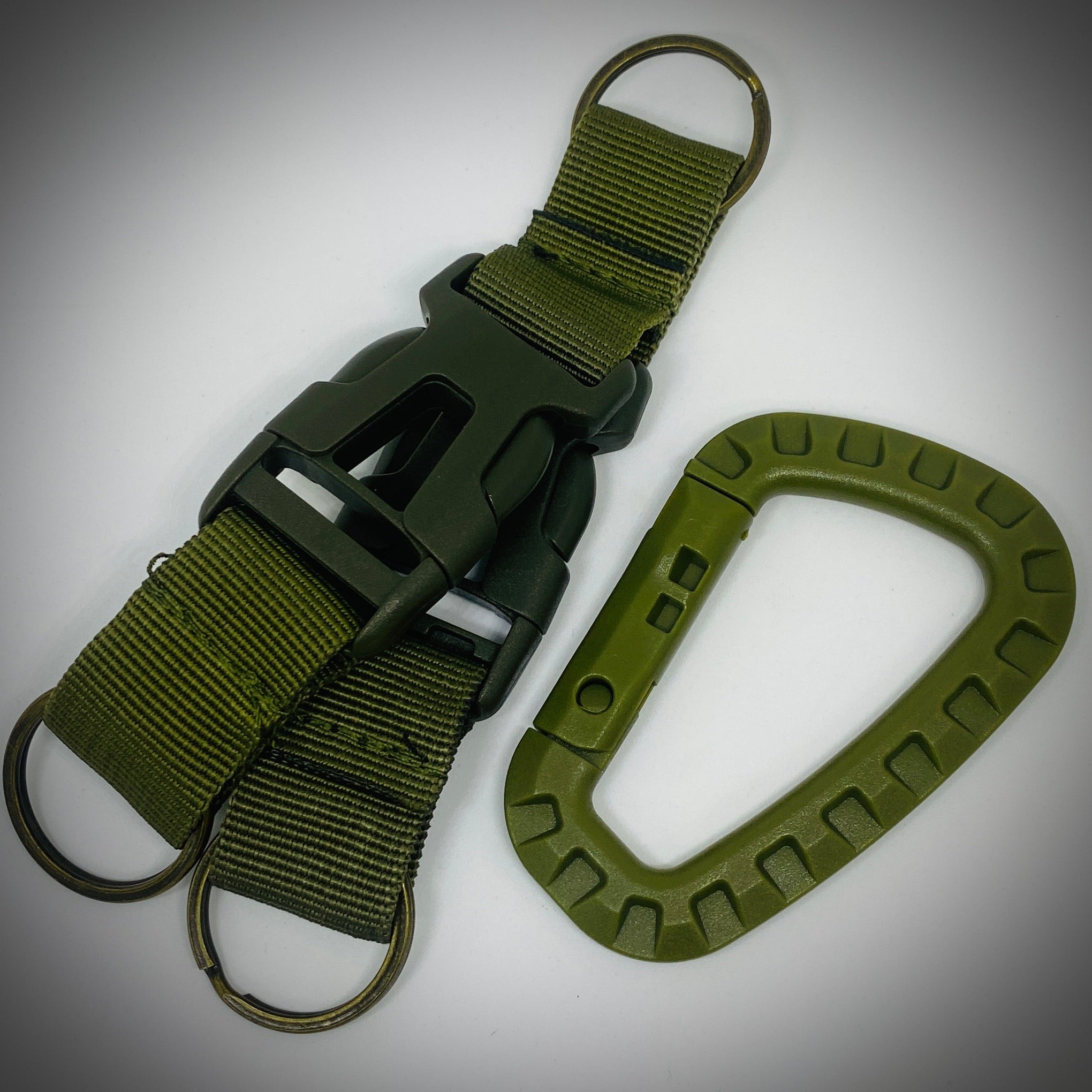 Black Stealth -  Detachable Dual Keyring Split Carabiner (ZJ020)