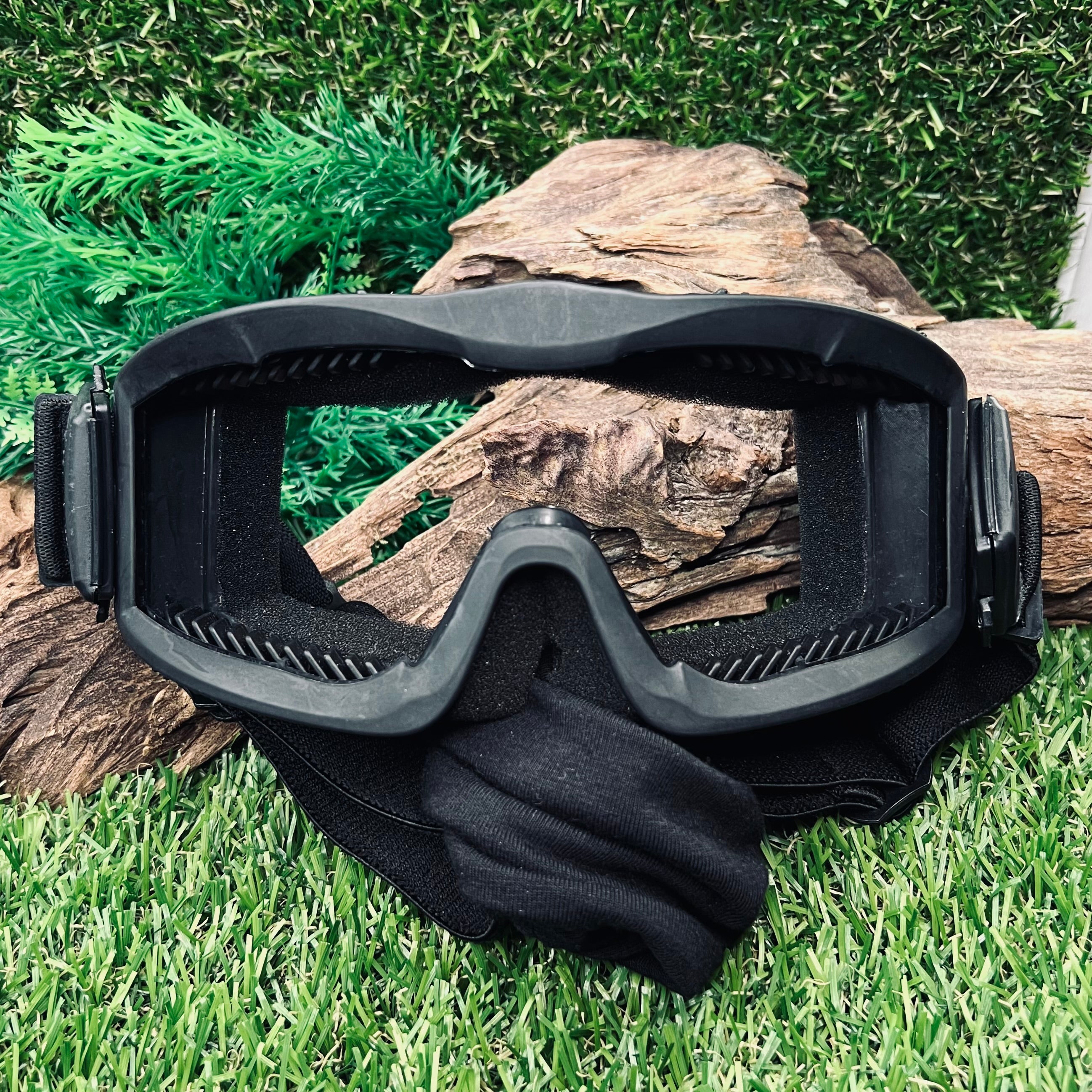 Black Stealth - Ballistic Asian Fit Goggles ANSI Z87.1+