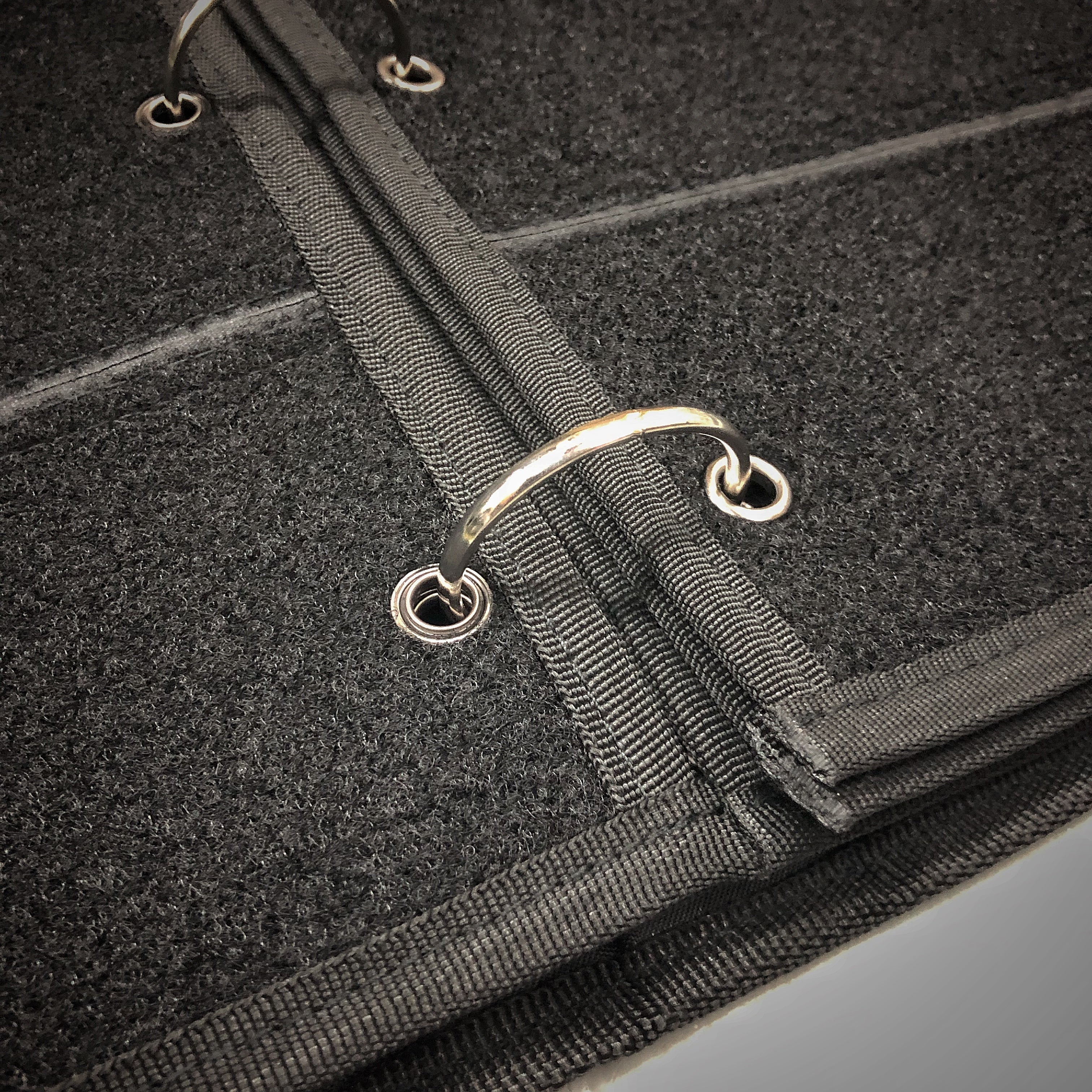 Black Stealth - Ballistic Nylon Velcro Morale Patch Book / Bag