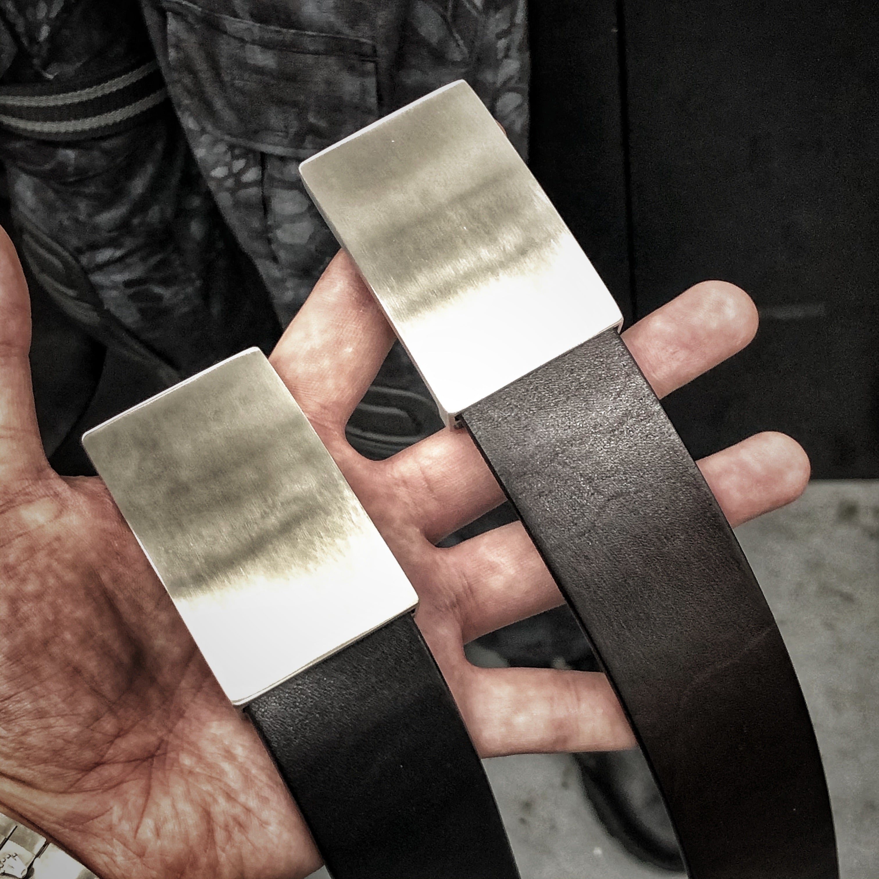 Black Stealth - Professional Italian Leather 304S Steel Belt