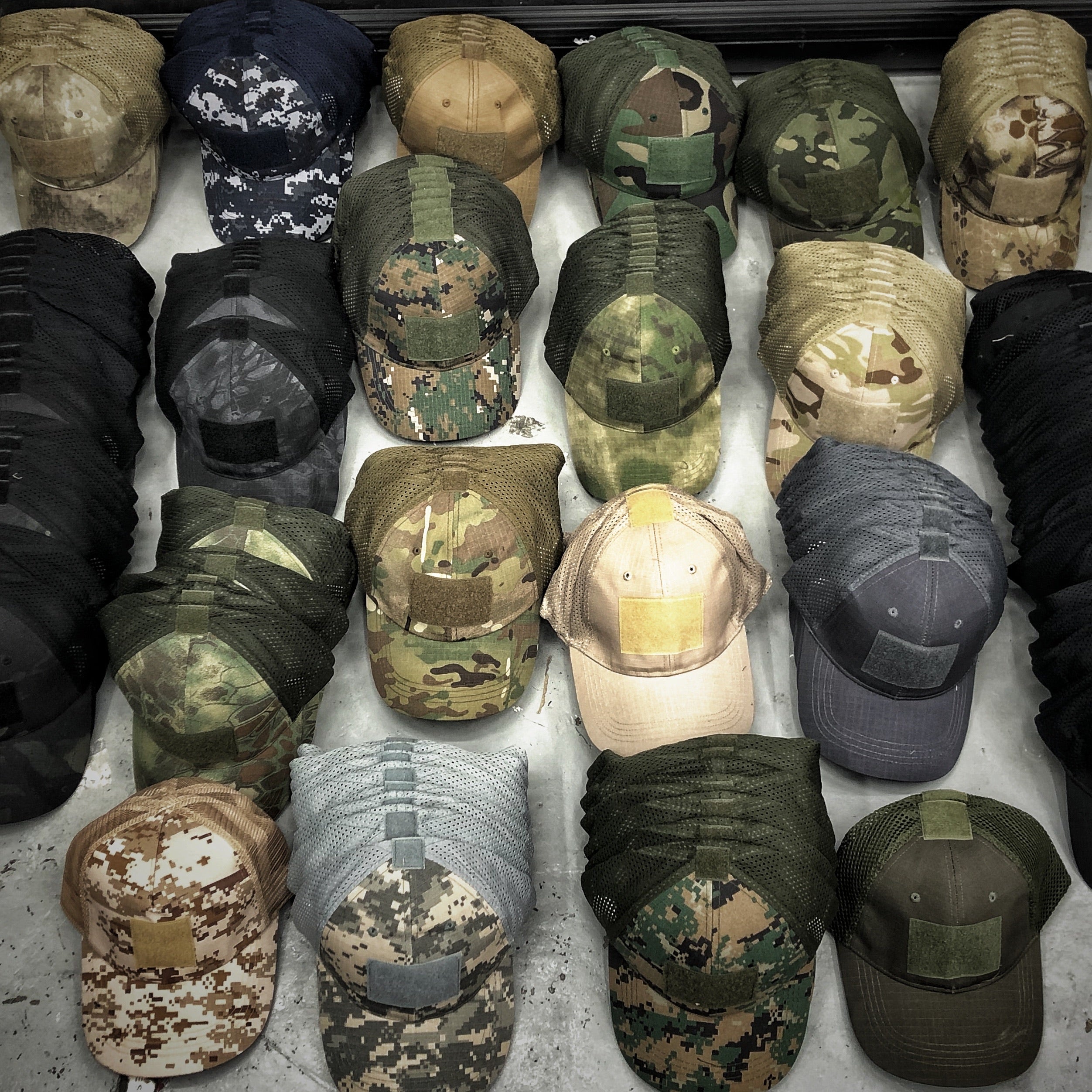 Black Stealth - Velcro Mesh Tactical Cap (Gen 2)