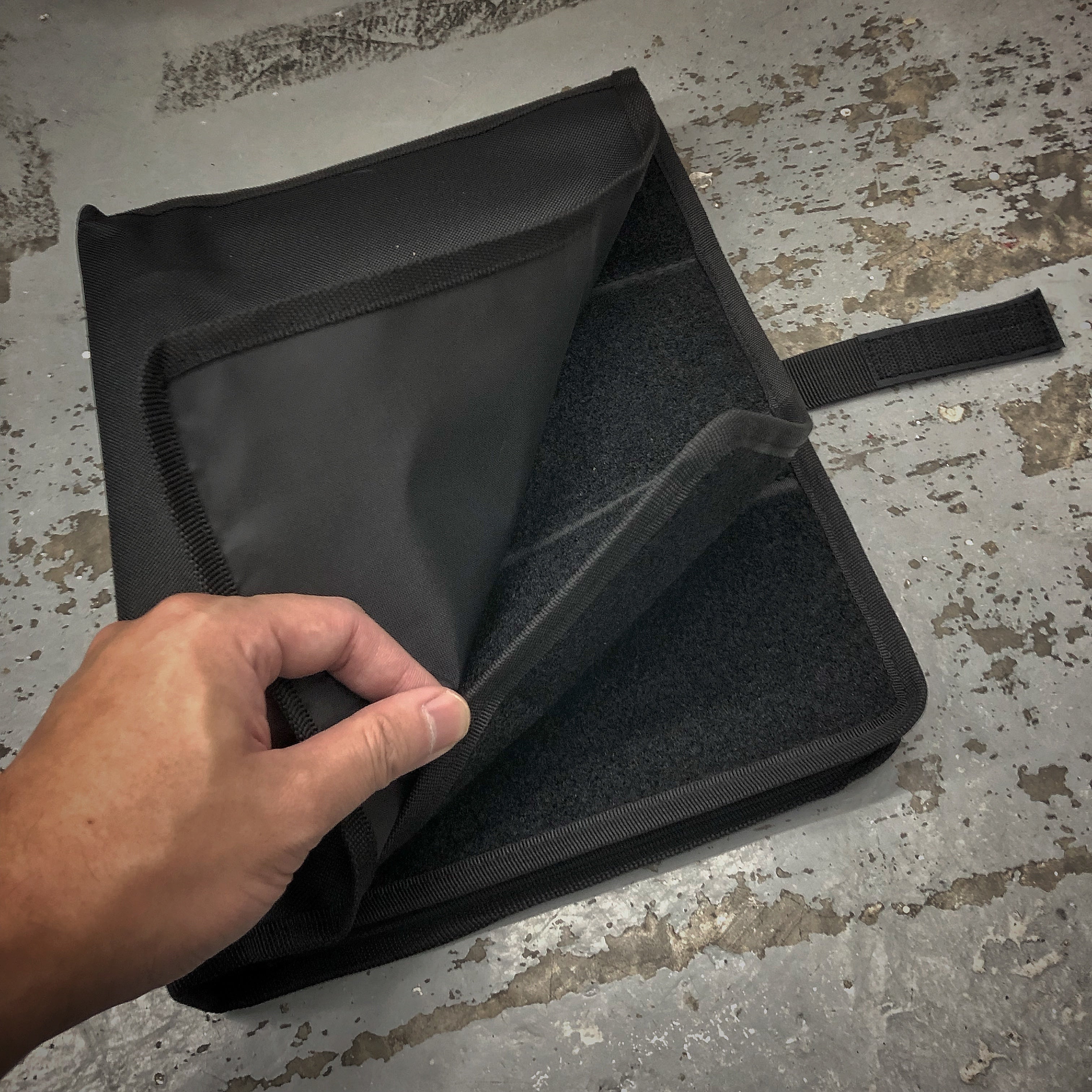 Black Stealth - Ballistic Nylon Velcro Morale Patch Book / Bag