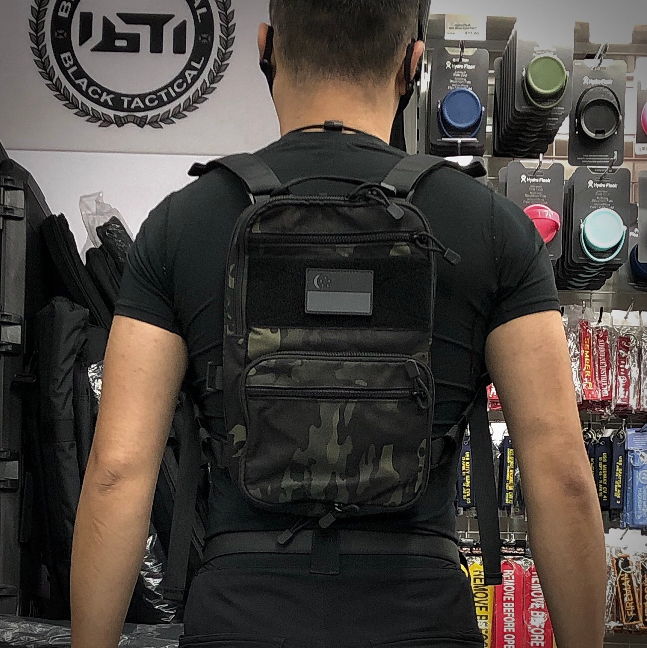 Black Stealth - Tactical Low Profile Expandable Backpack