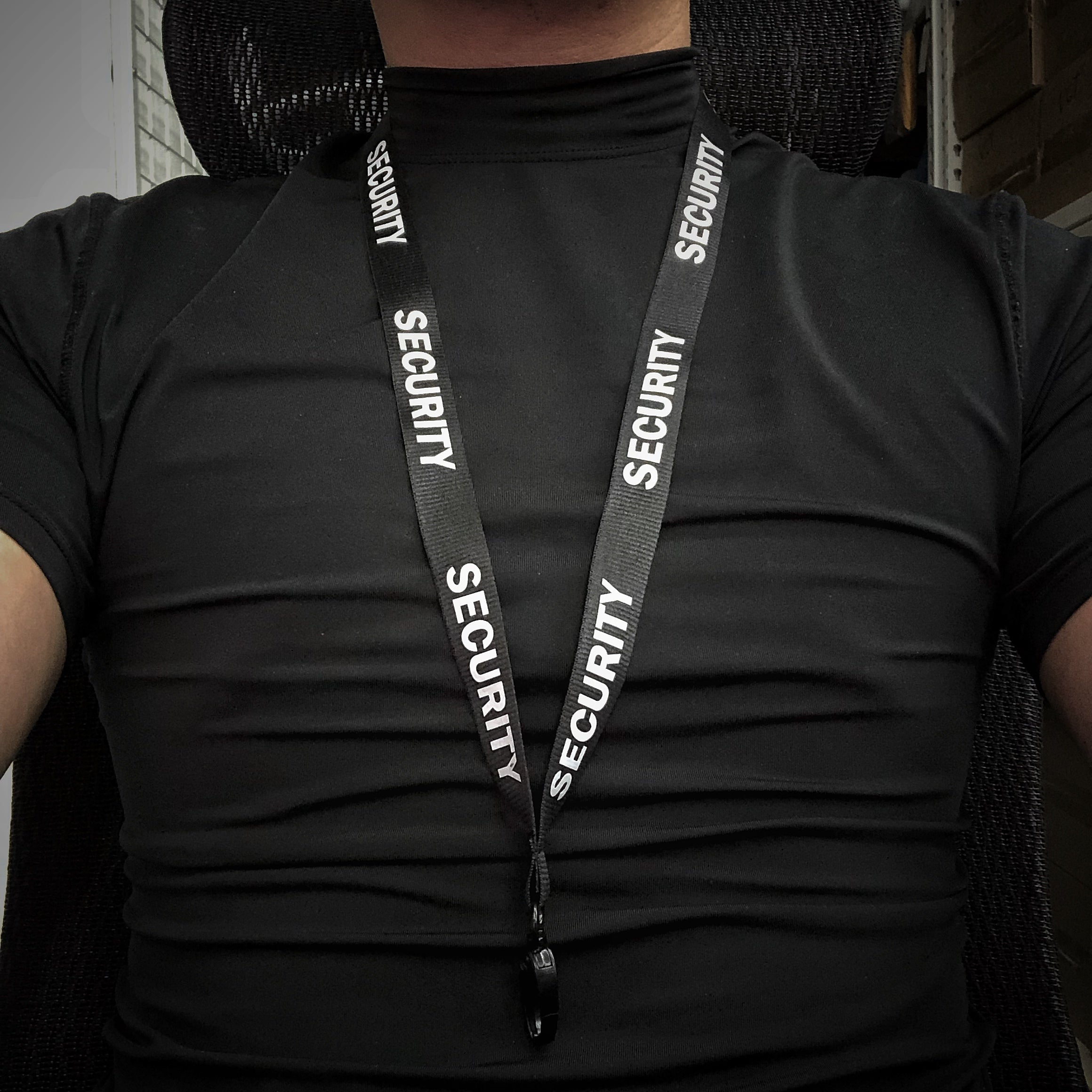 Black Stealth - Neck ID Break Away Lanyard (Security)