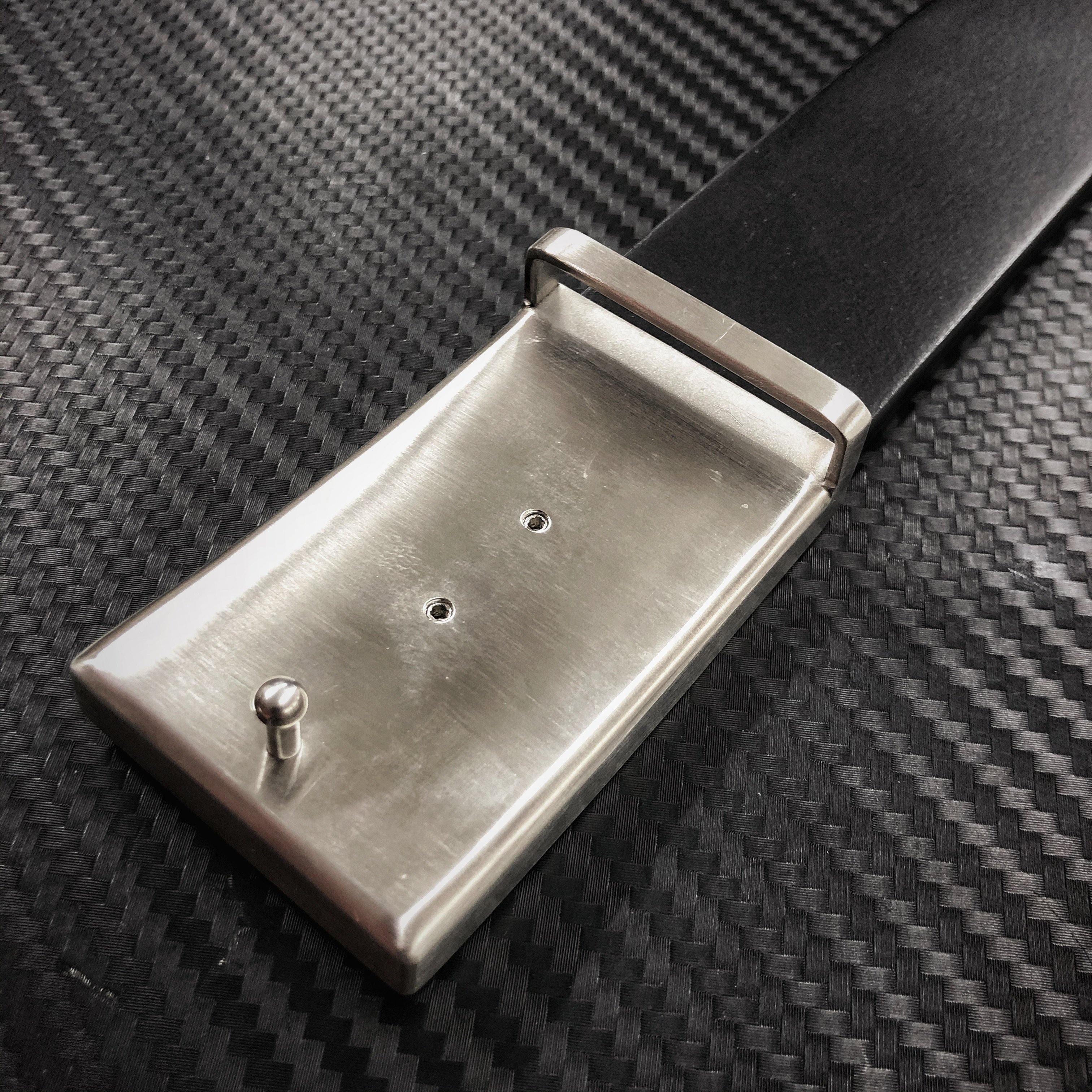 Black Stealth - Professional Italian Leather 304S Steel Belt