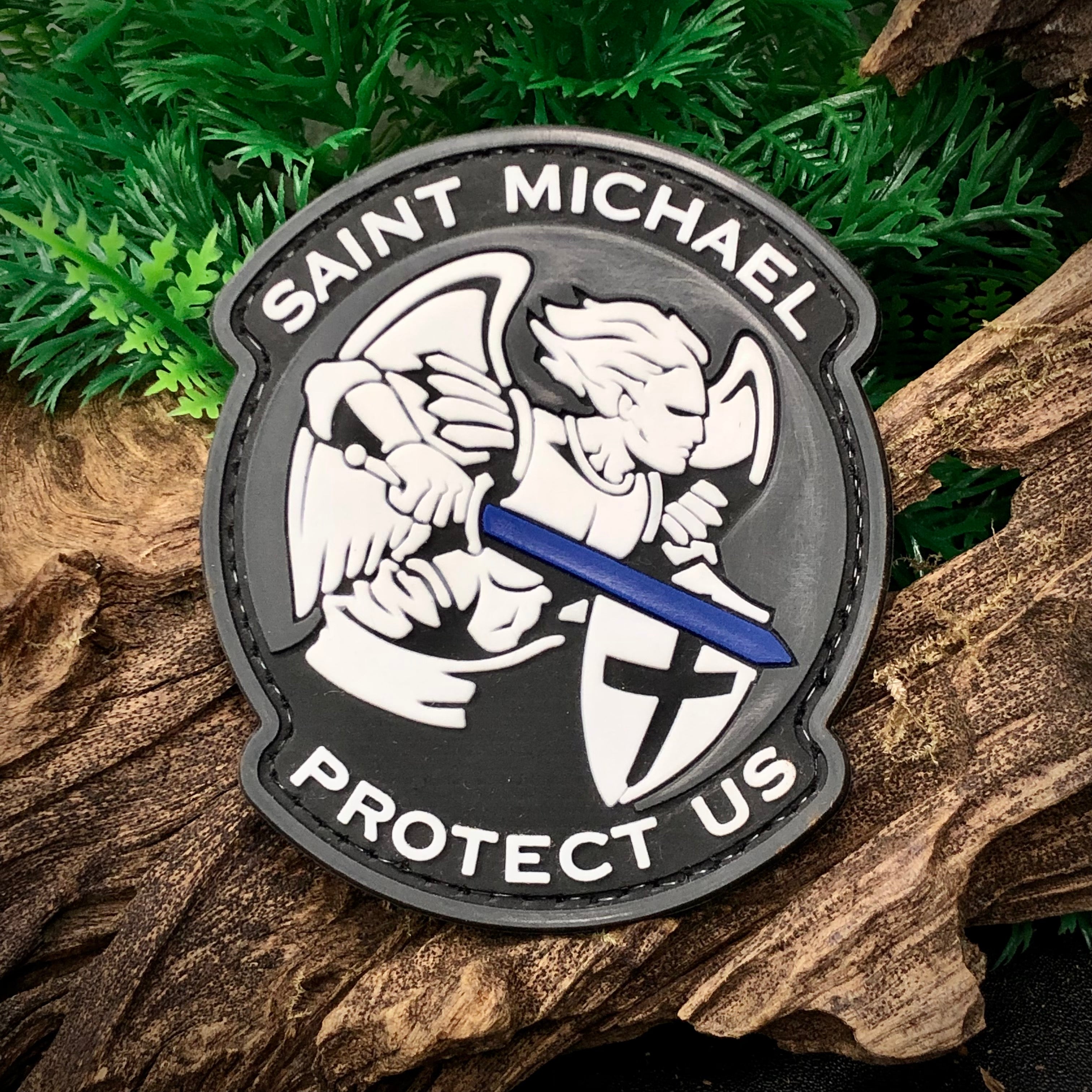Rubber Patch Saint Michael Protect Us