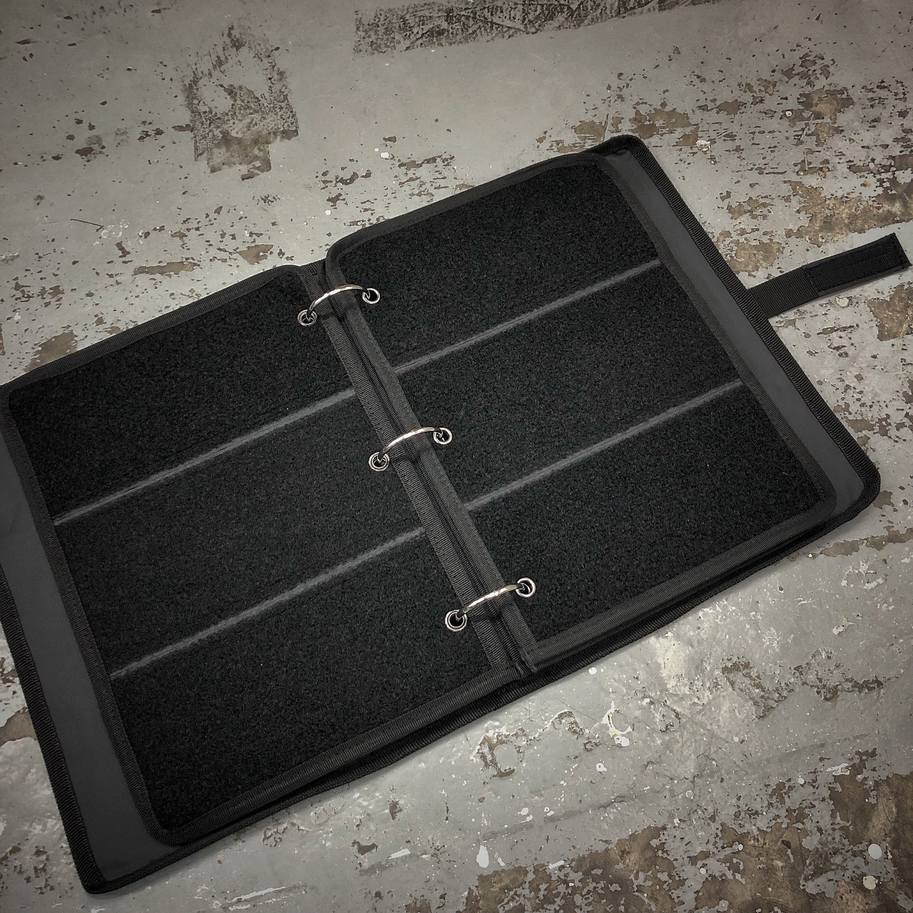 Black Stealth - Ballistic Nylon Velcro Morale Patch Book / Bag