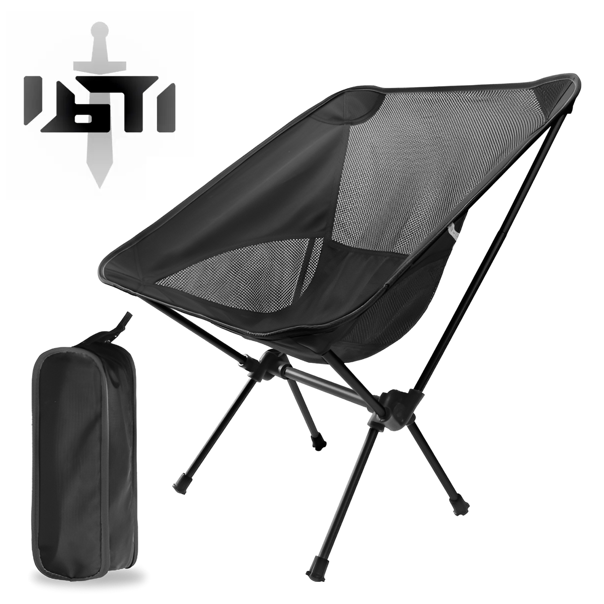 Black Stealth - Folding Compact Field Chair