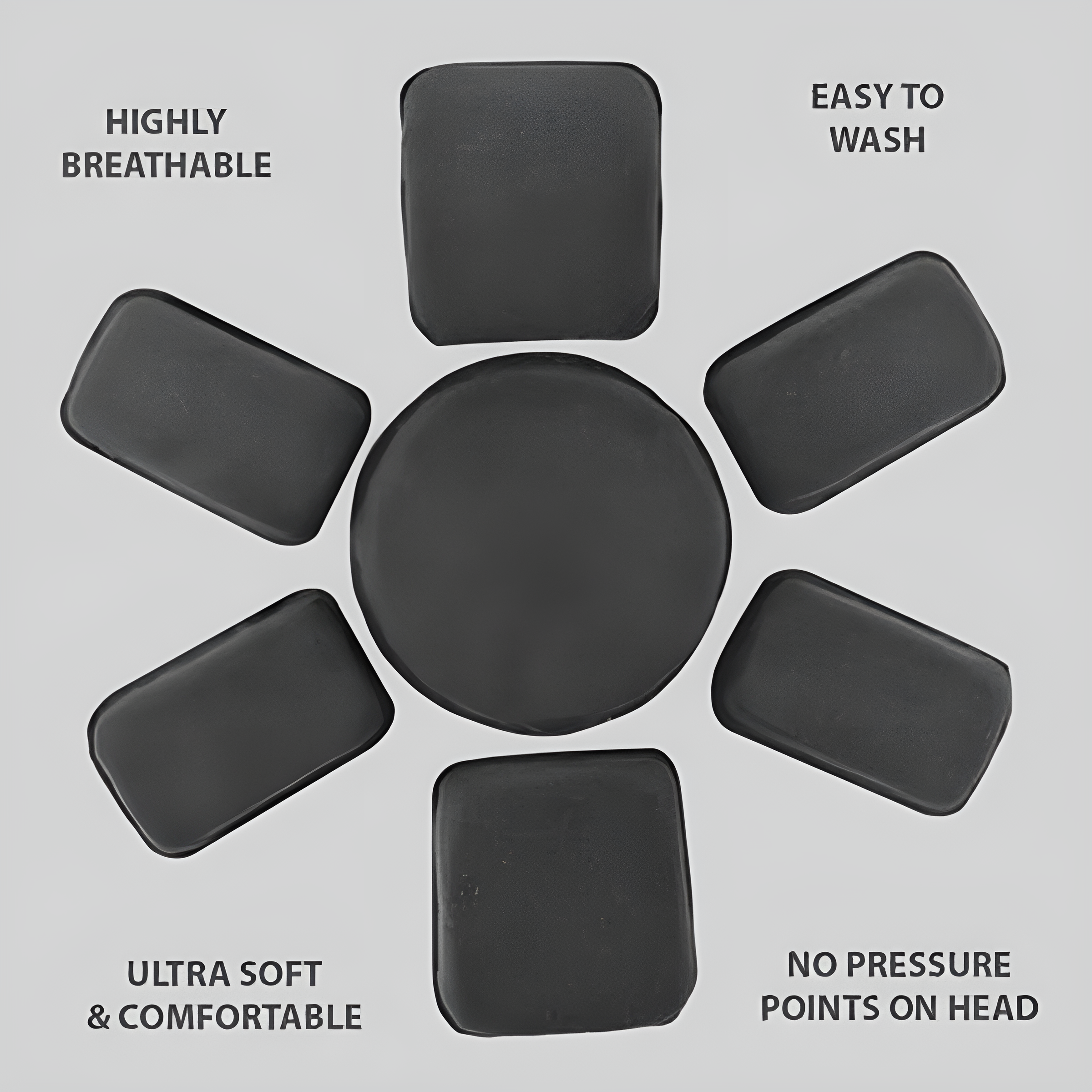 Black Stealth - Helmet Padding for SAF Helmet (GEN 2)