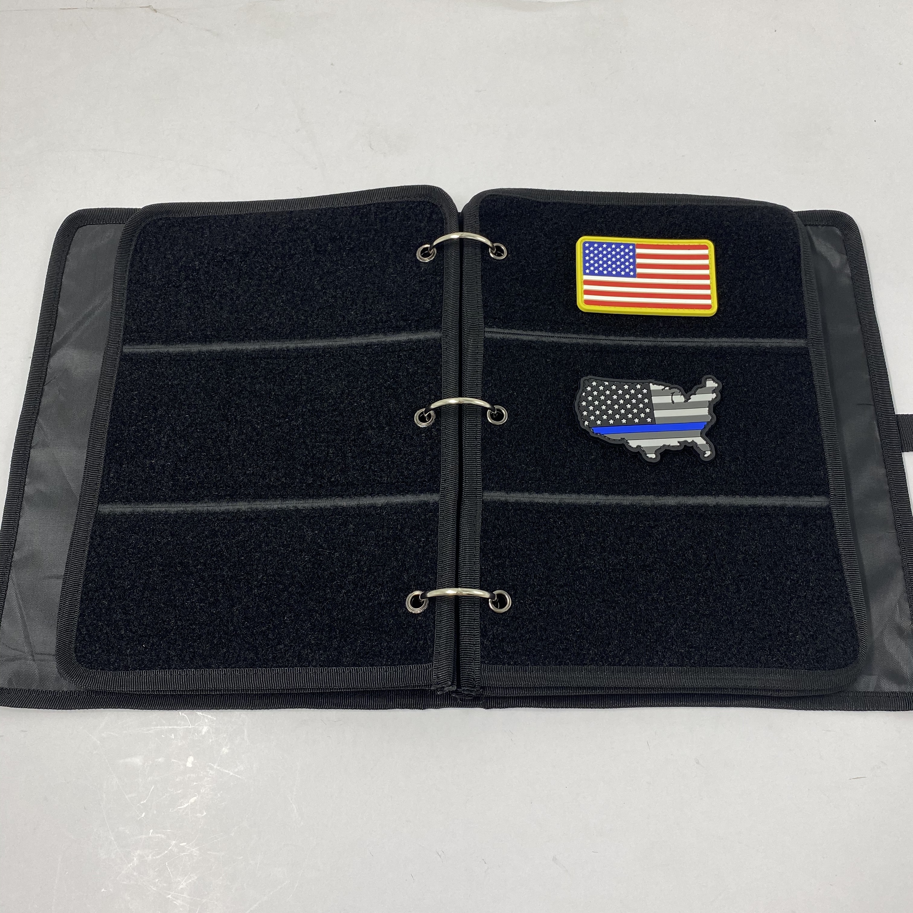 Black Stealth - Ballistic Nylon Velcro Morale Patch Book / Bag