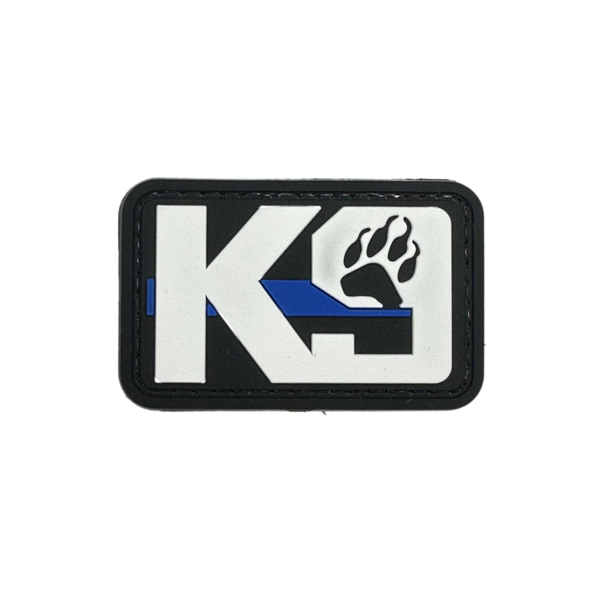 Rubber Patch - K9 Paw Blue Line