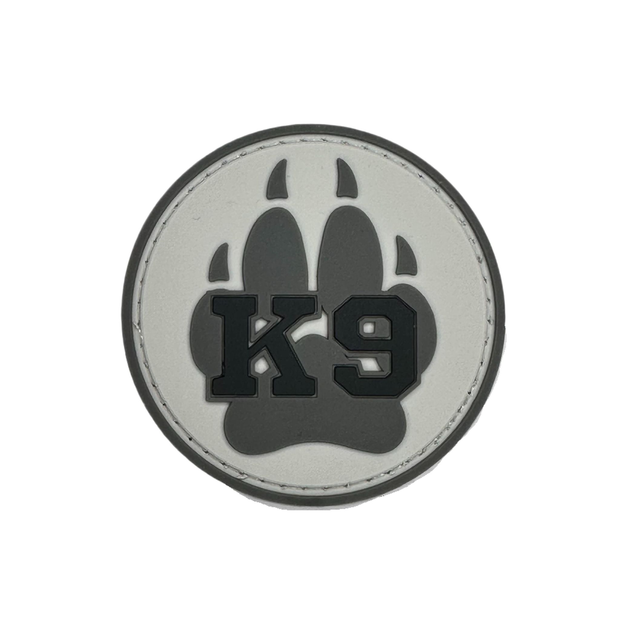 Rubber Patch - Round K9 Paw