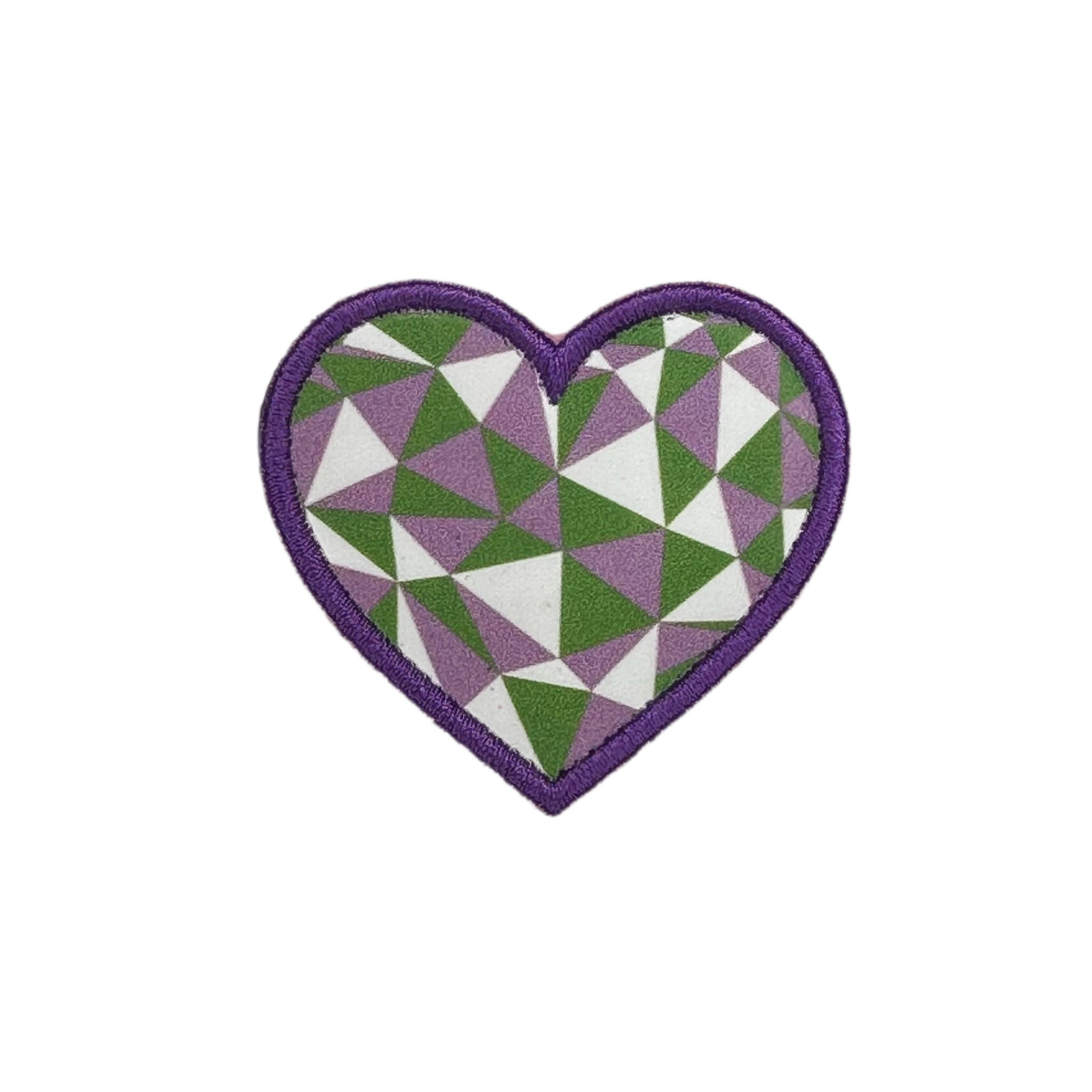 Printed Morale Patches - Pride Heart Velcro Morale Patch