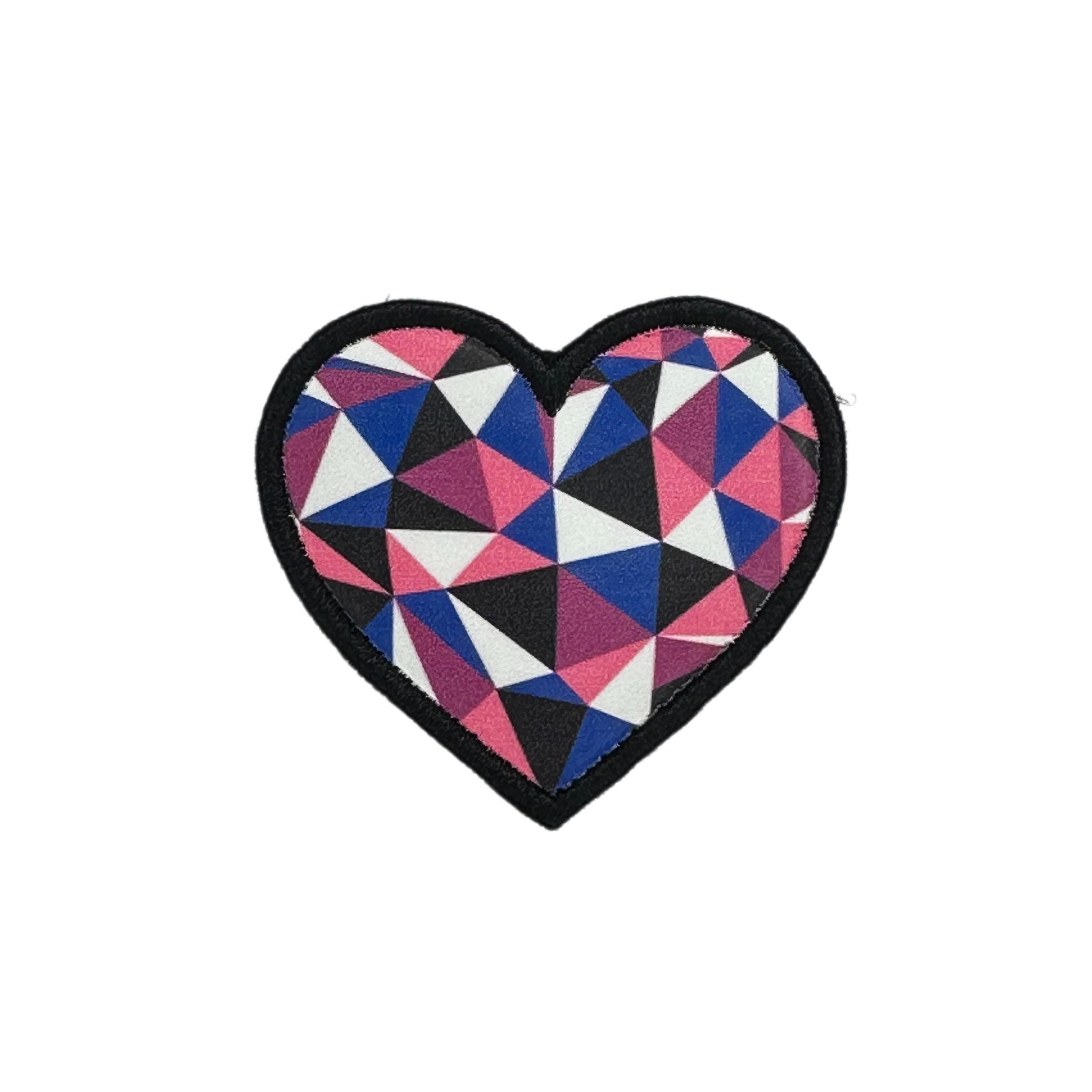 Printed Morale Patches - Pride Heart Velcro Morale Patch