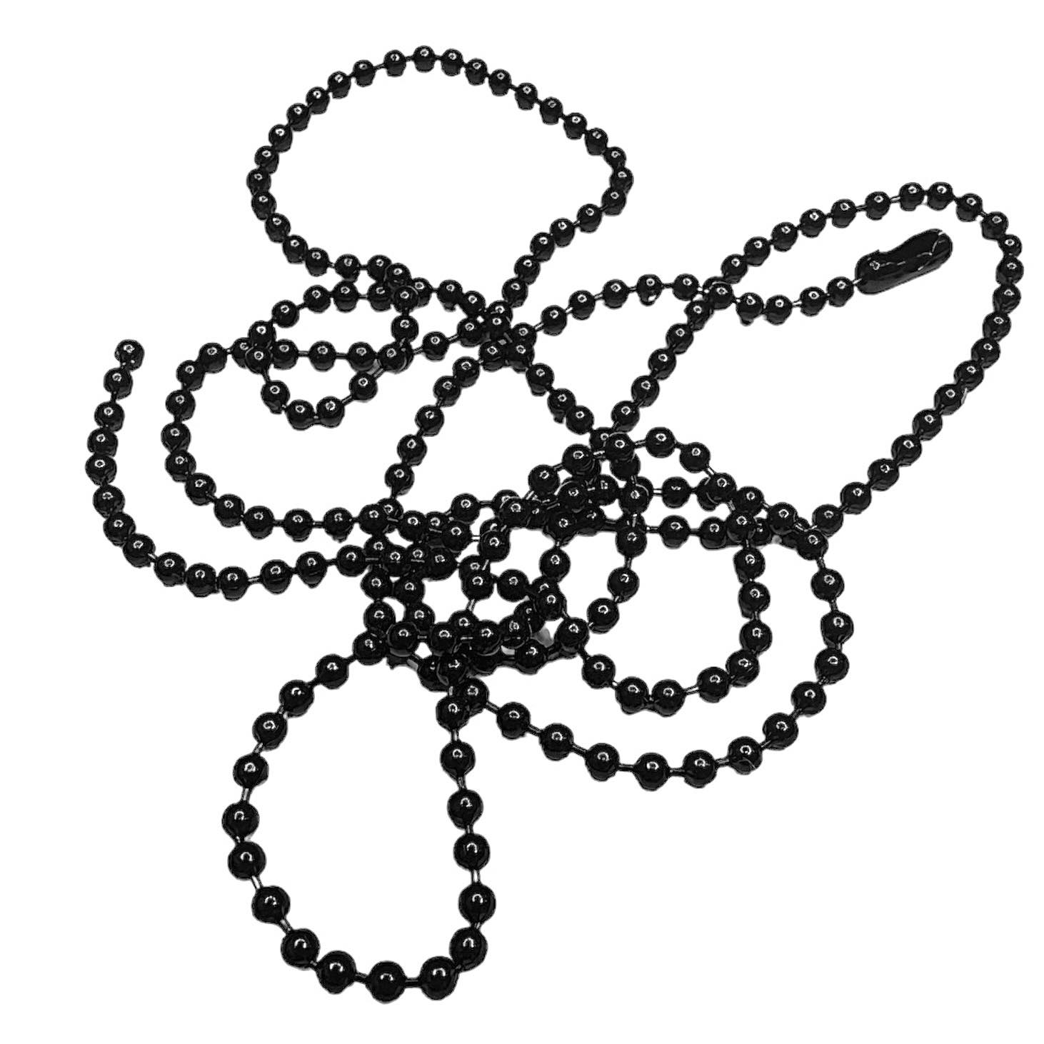 Metal Ball Chain Necklace (Black) (80cm)