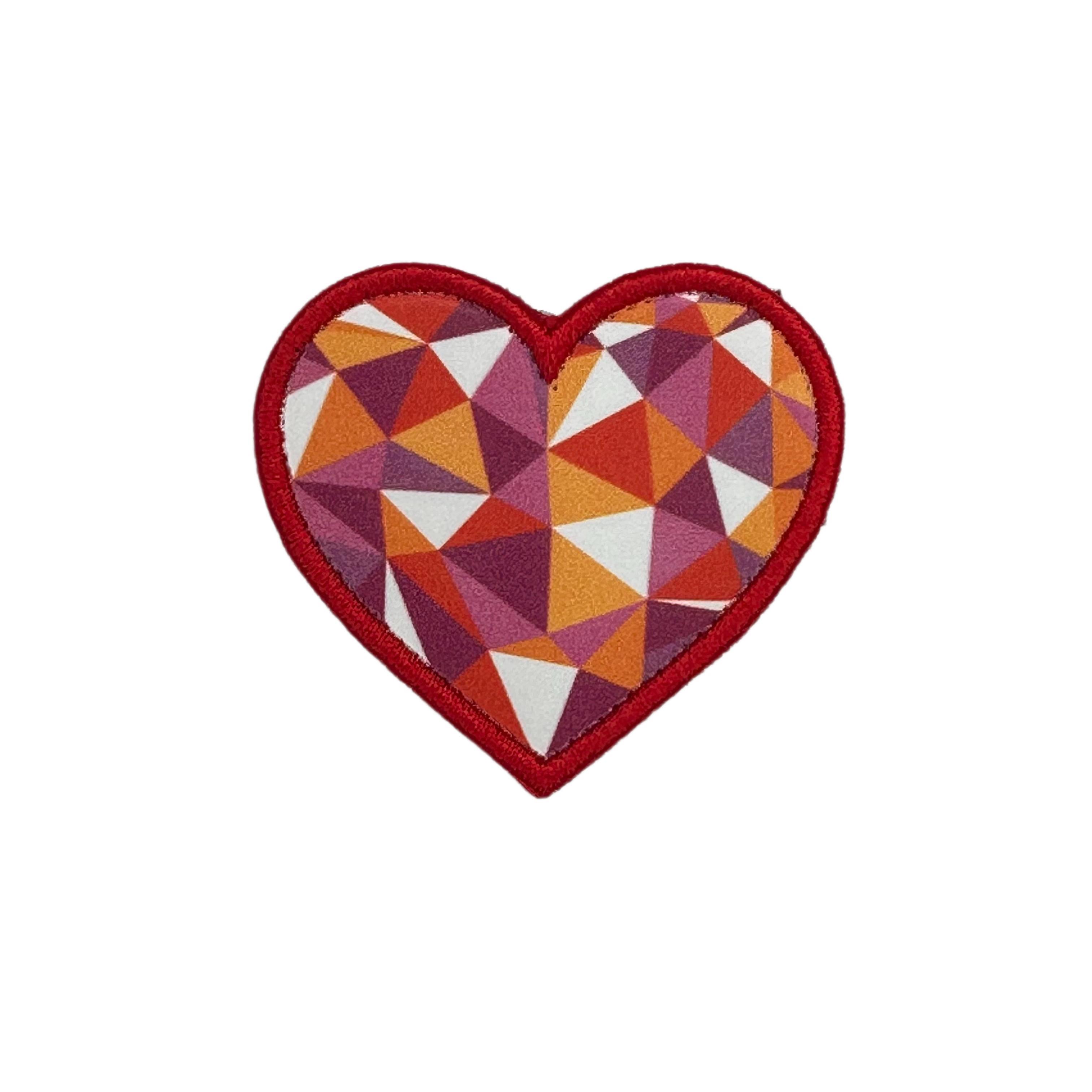 Printed Morale Patches - Pride Heart Velcro Morale Patch