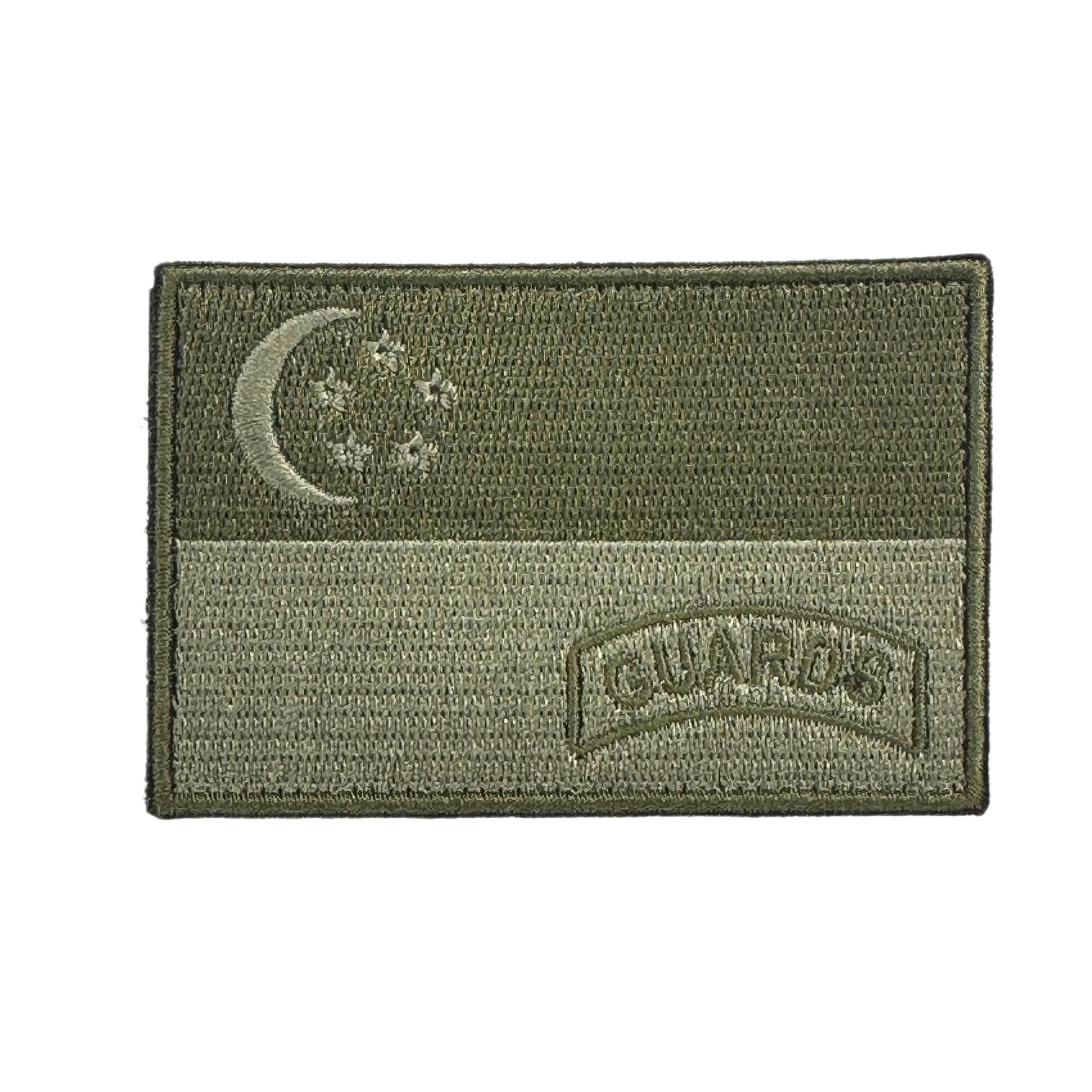 Singapore Flag Guards Embroidered Velcro Morale Patch Singapore Seri