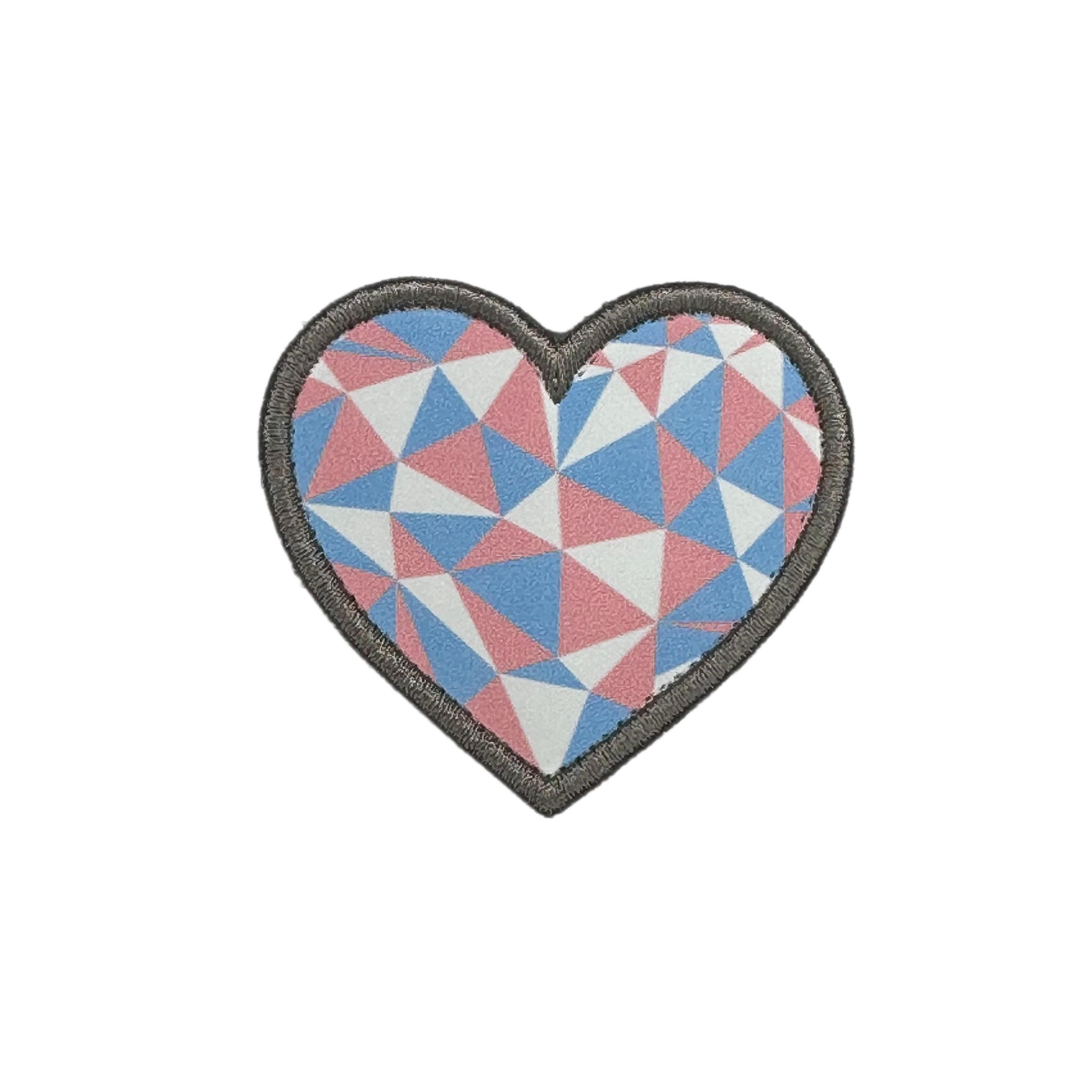 Printed Morale Patches - Pride Heart Velcro Morale Patch