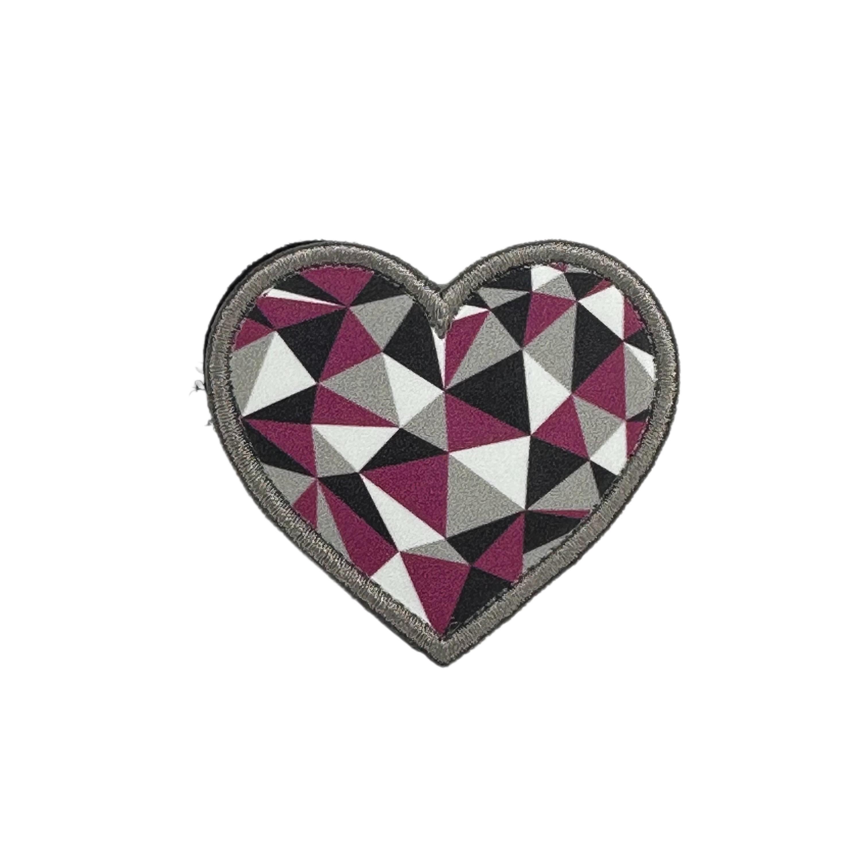 Printed Morale Patches - Pride Heart Velcro Morale Patch