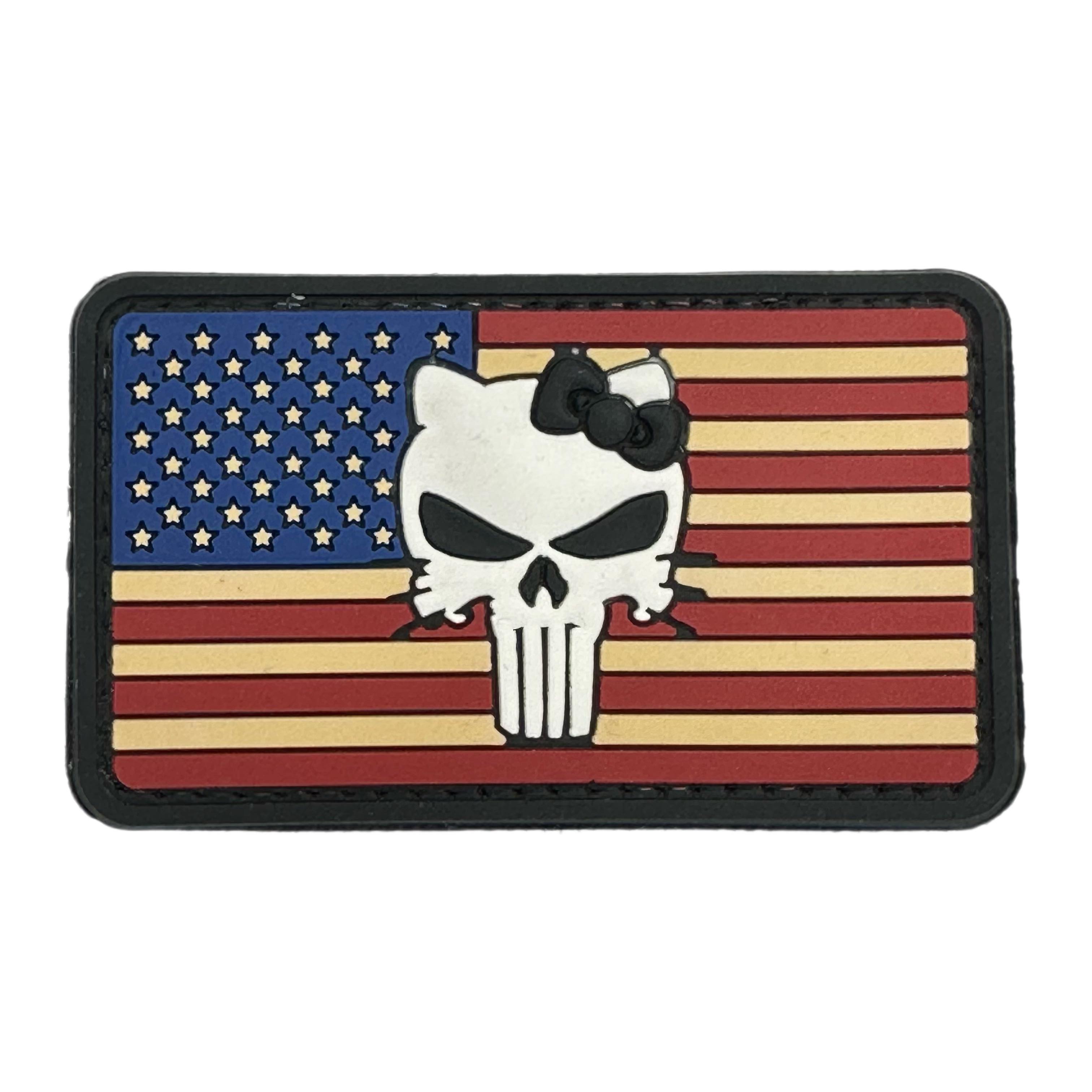 Rubber Patch - US Flag Kitty Punisher