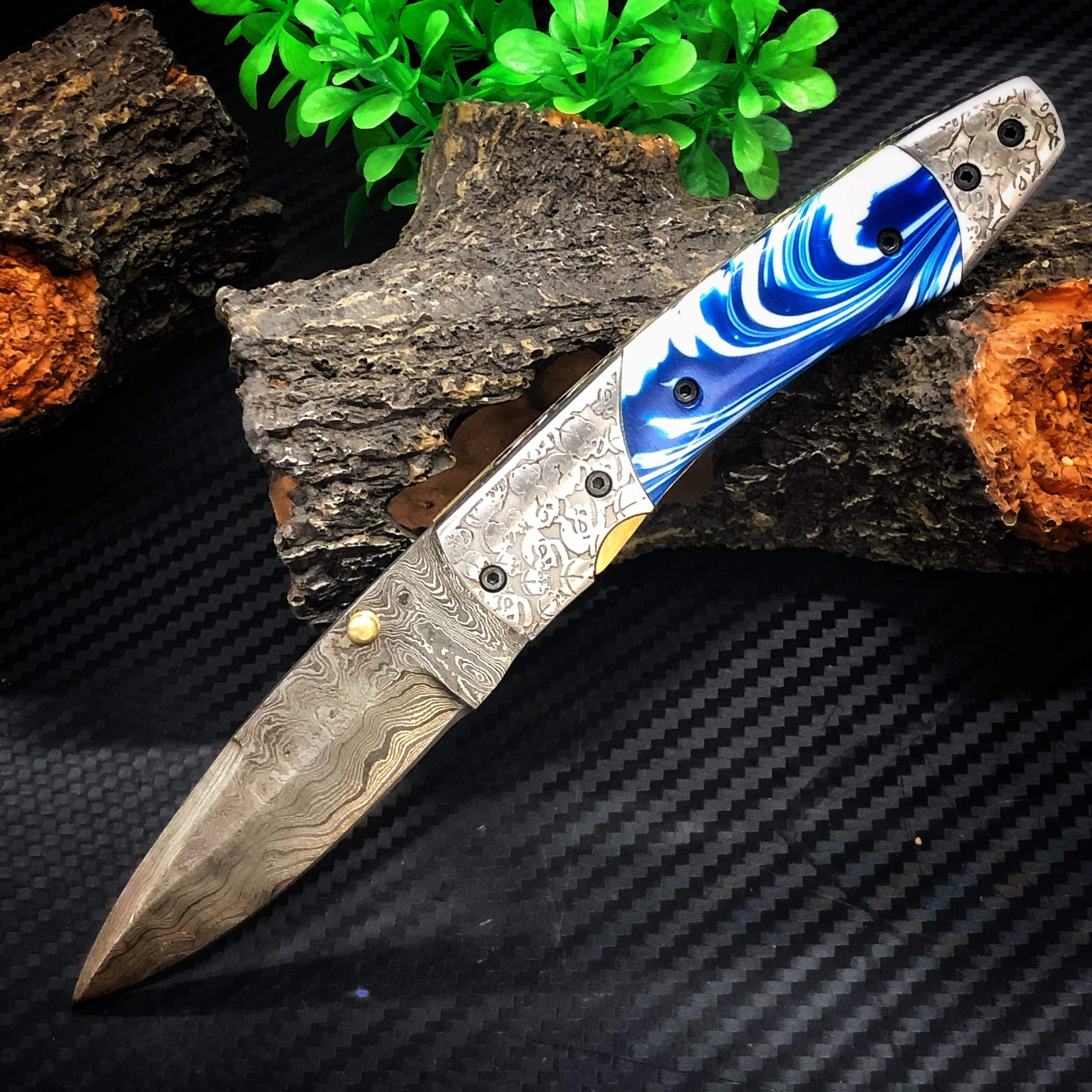 Damascus - Folding Knife SCZ-151