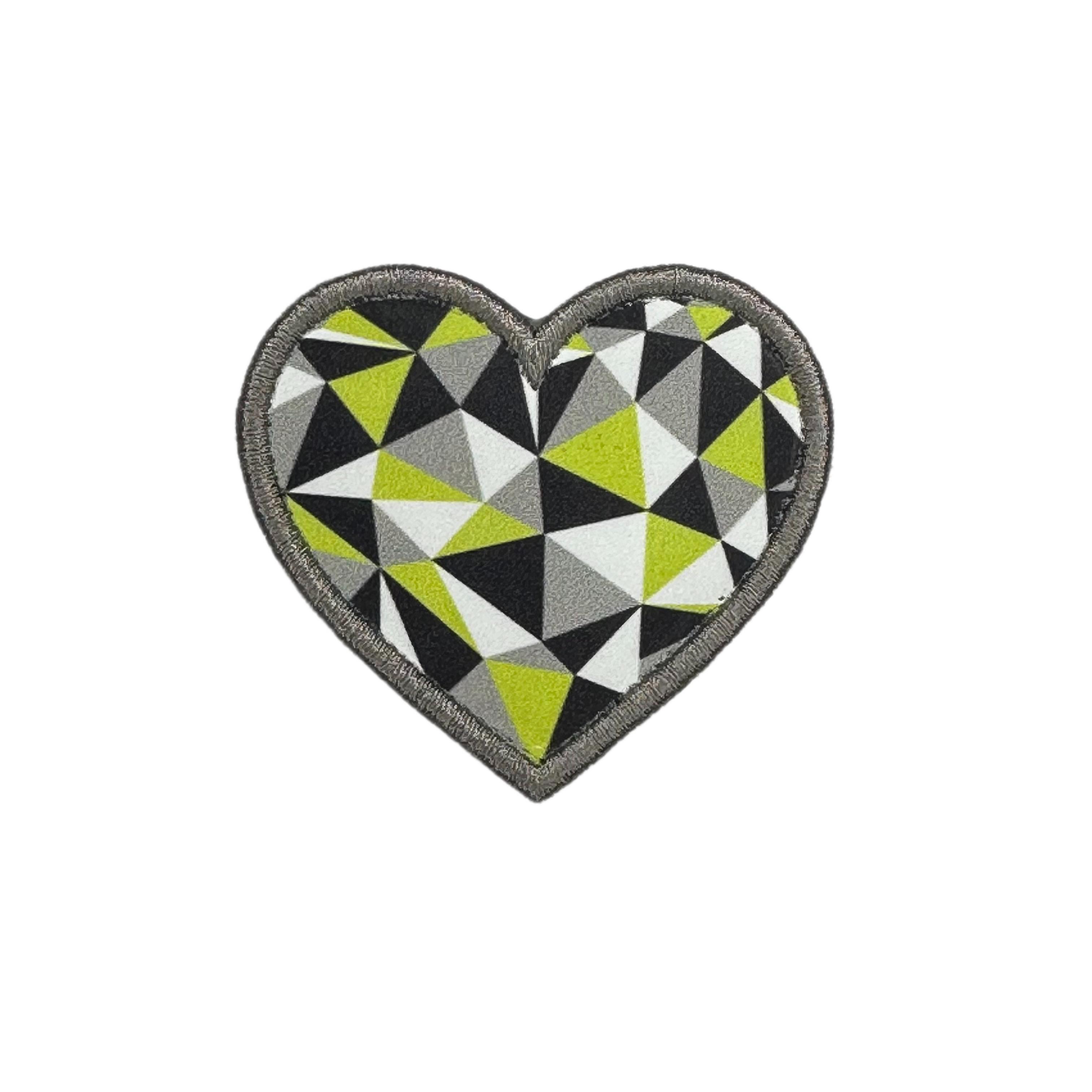 Printed Morale Patches - Pride Heart Velcro Morale Patch