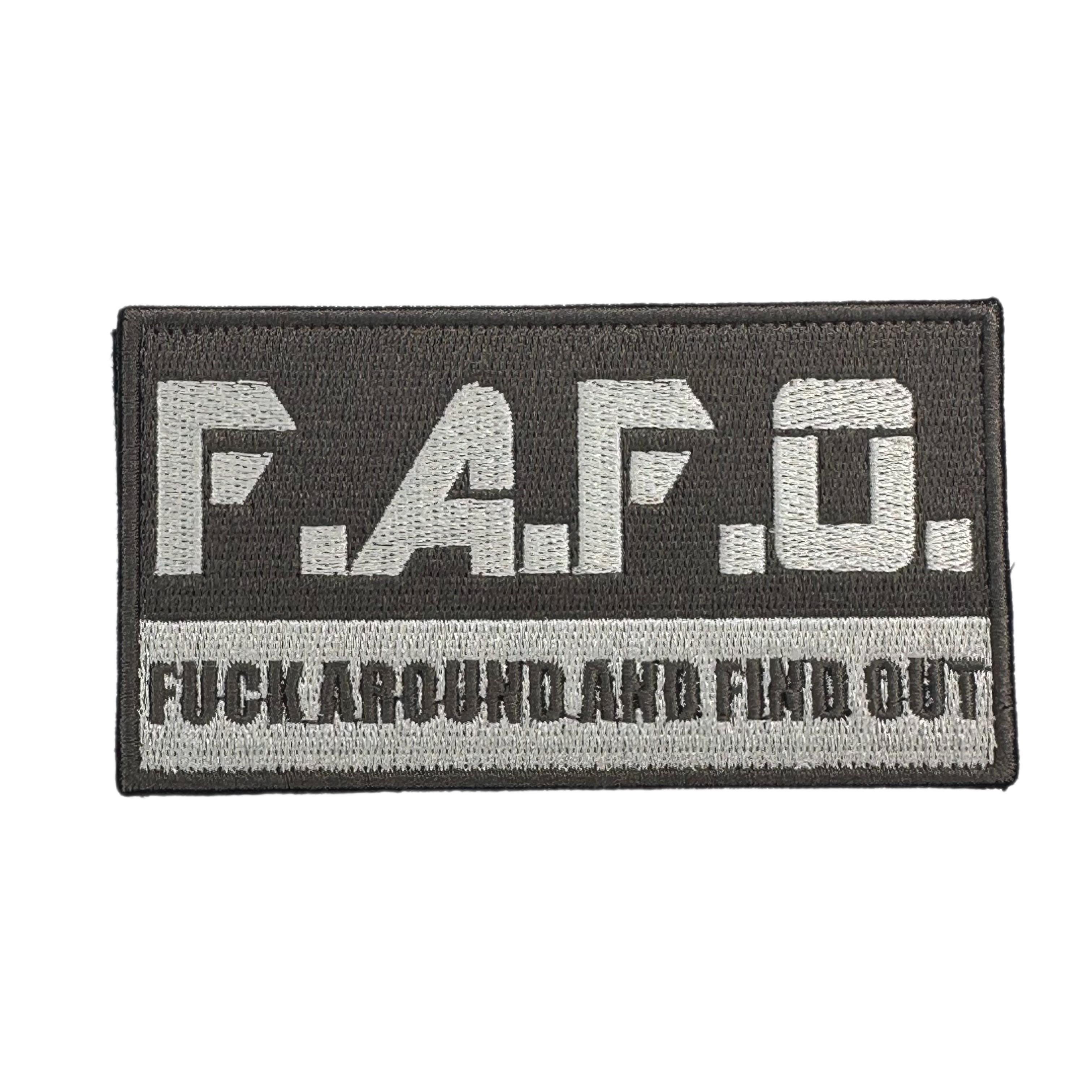 Fuck Around and Find Out Embroidered Velcro Morale Patch